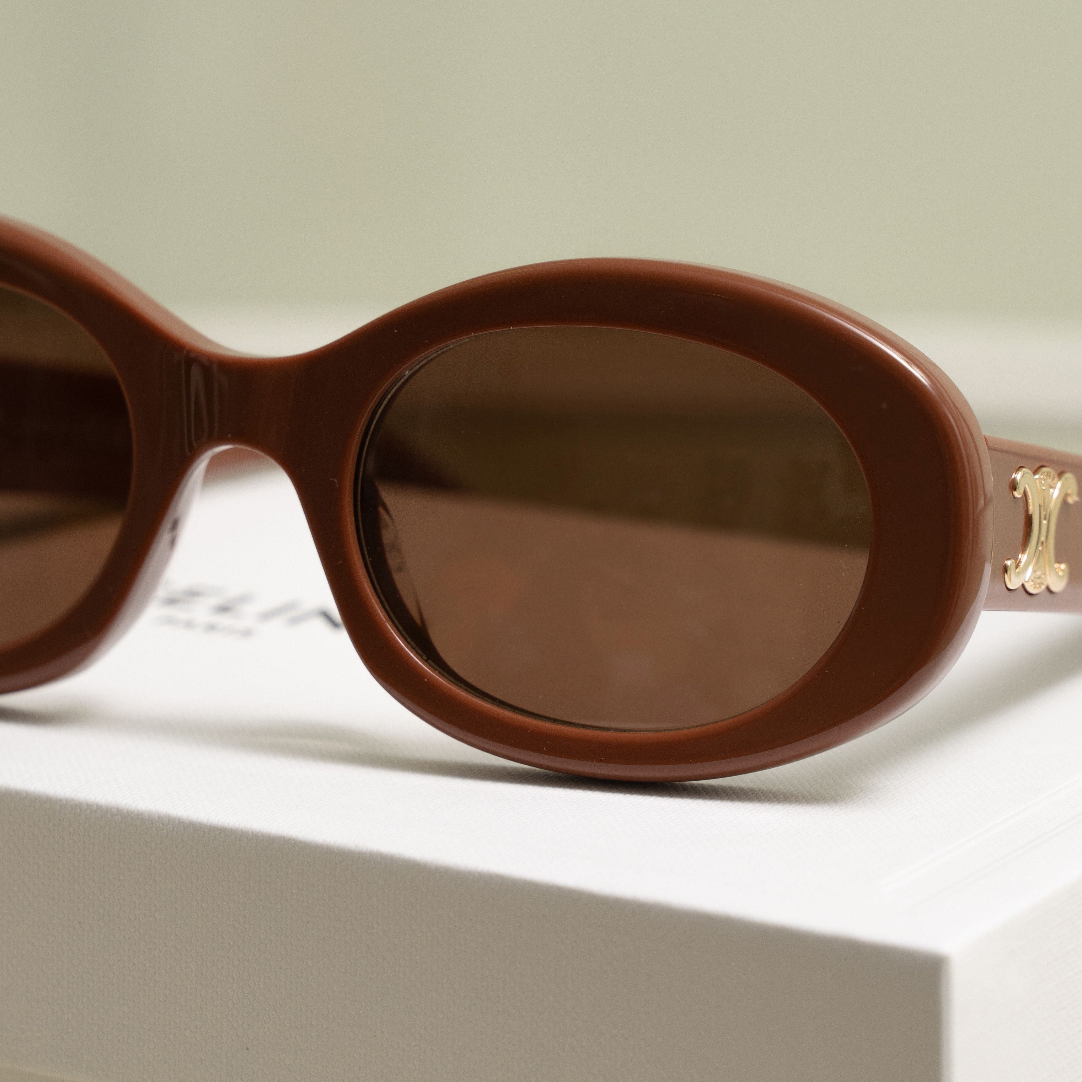 Celine CELINE Triomphe 01 Sunglasses BROWN Size ONE SIZE - 3 Thumbnail