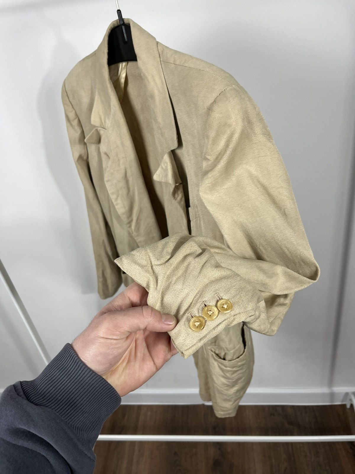 Other Vintage Mens Beige Double Breasted Blazer Tailored Jacket Size US S / EU 44-46 / 1 - 5 Thumbnail