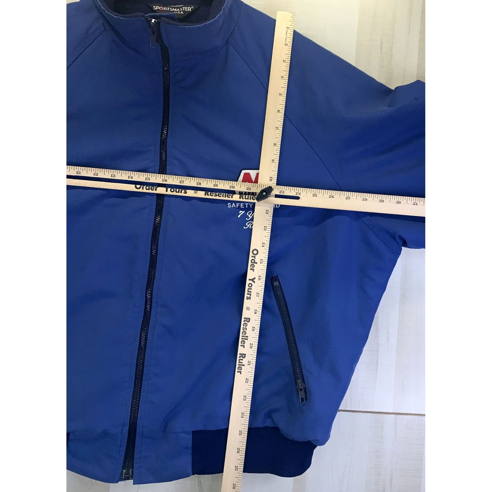 CO VINTAGE Sportsmaster Jacket 3XL Blue 90s Polar Fleece Marathon Gasoline Mens Size US XXL / EU 58 / 5 - 3 Thumbnail