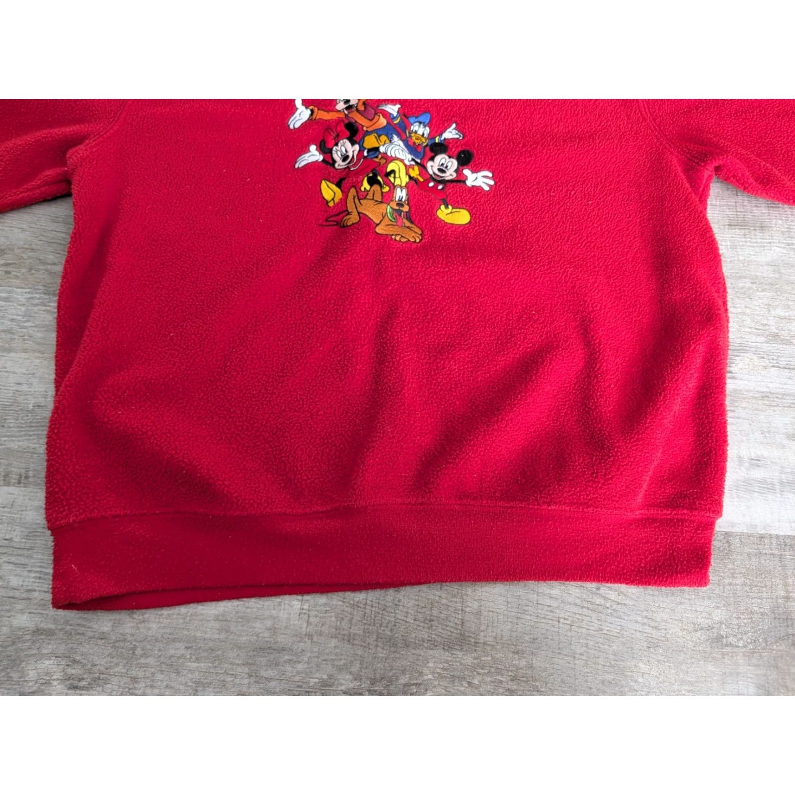 Disney VINTAGE Disney Sweatshirt Mickey Mouse Embroidered Fleece XL Red 90s Disney Store Unisex Adults Boy/Girl Shirts? Size US XL / EU 56 / 4 - 6 Thumbnail
