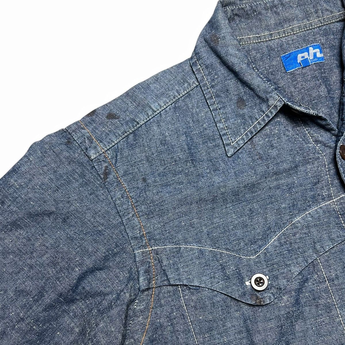 ABAHOUSE × Japanese Brand Abahouse Japan Western Short Sleeve Chambray Work Shirt Size US M / EU 48-50 / 2 - 8 Thumbnail