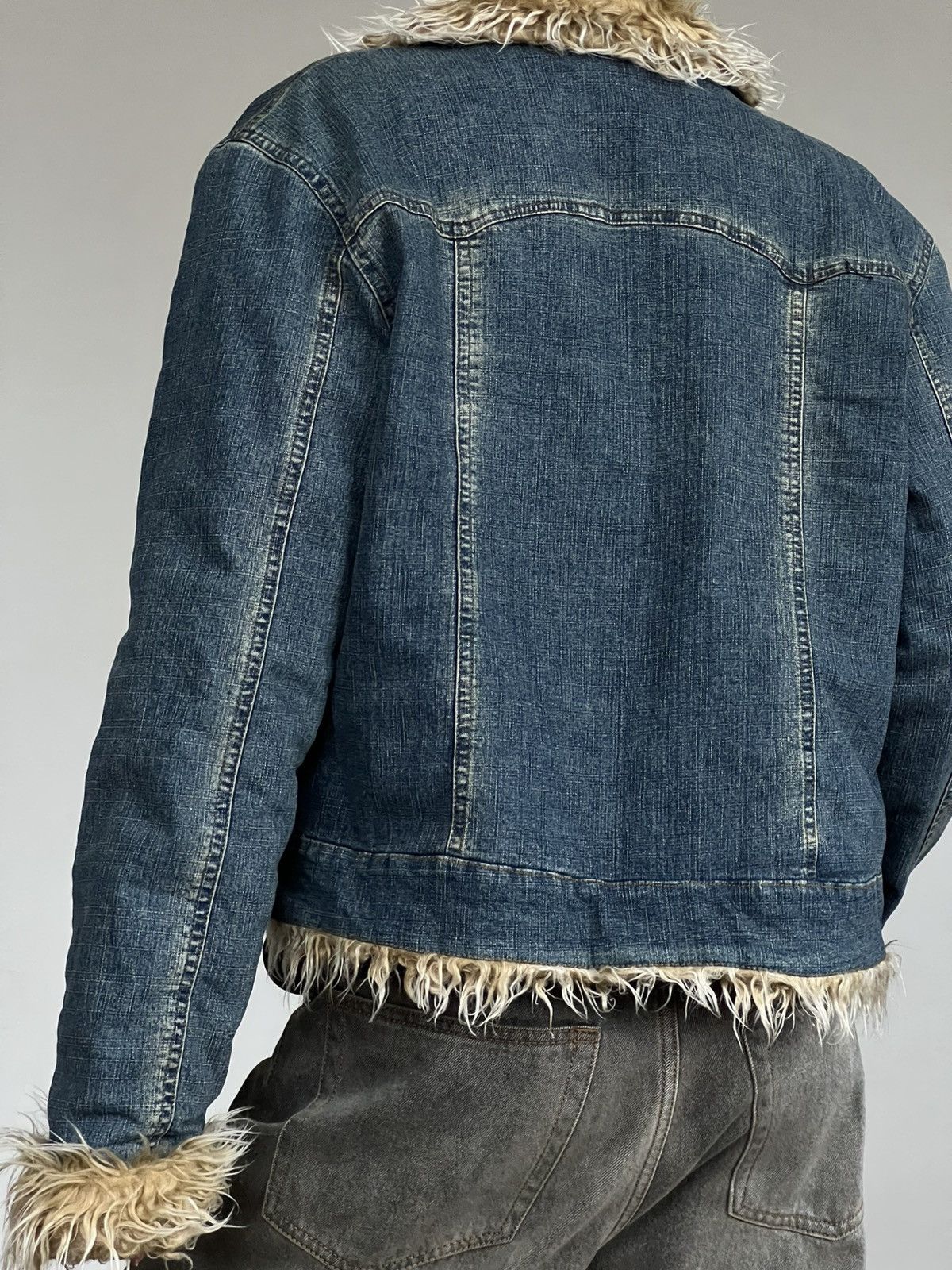 Vintage VINTAGE FAUX FUR DENIM JACKET AFGHAN COAT MINI PENNY LANE Size M / US 6-8 / IT 42-44 - 12 Thumbnail