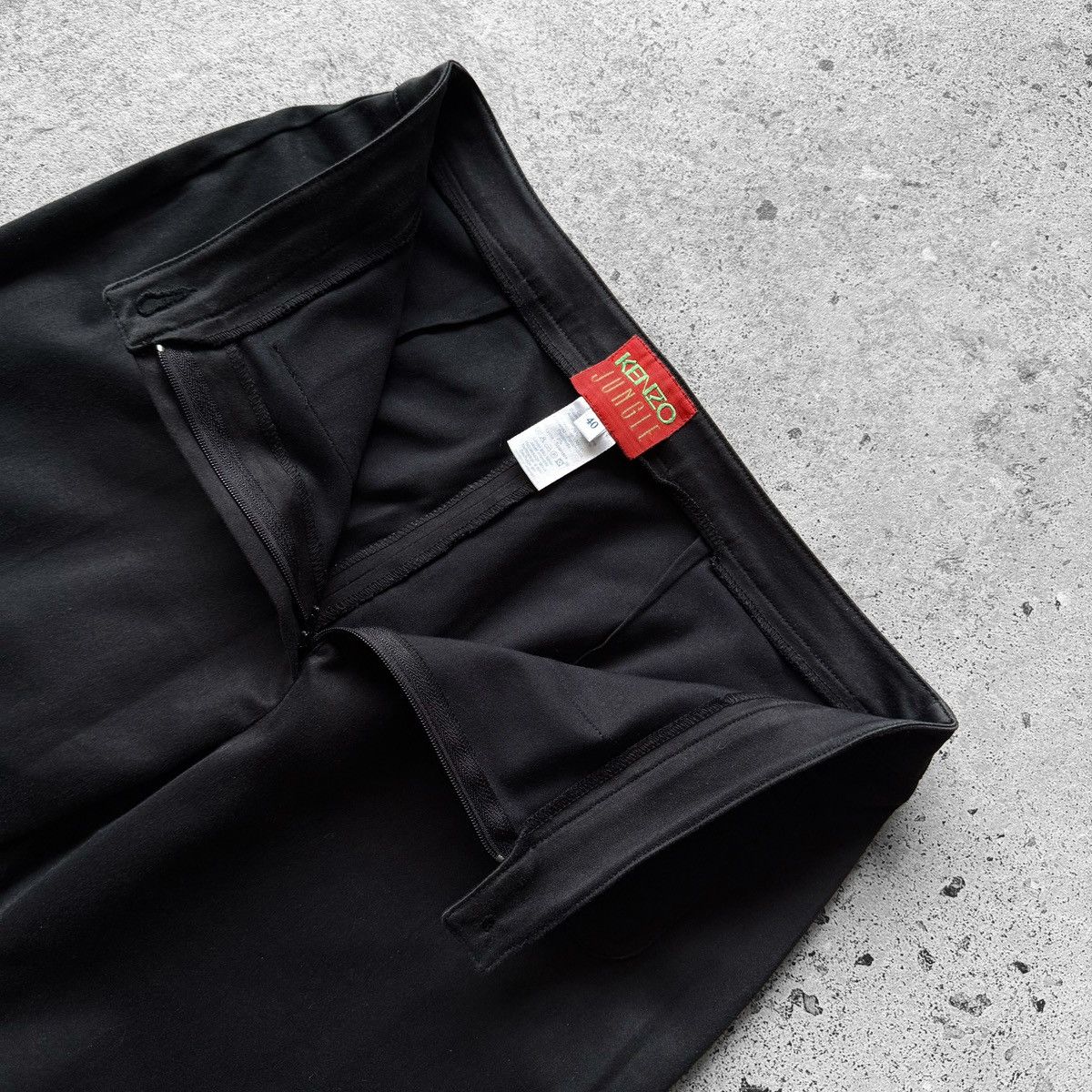 Kenzo Kenzo Jungle Womens Black Pants Straight Leg Designer Casual Size 28" / US 6 / IT 42 - 3 Thumbnail