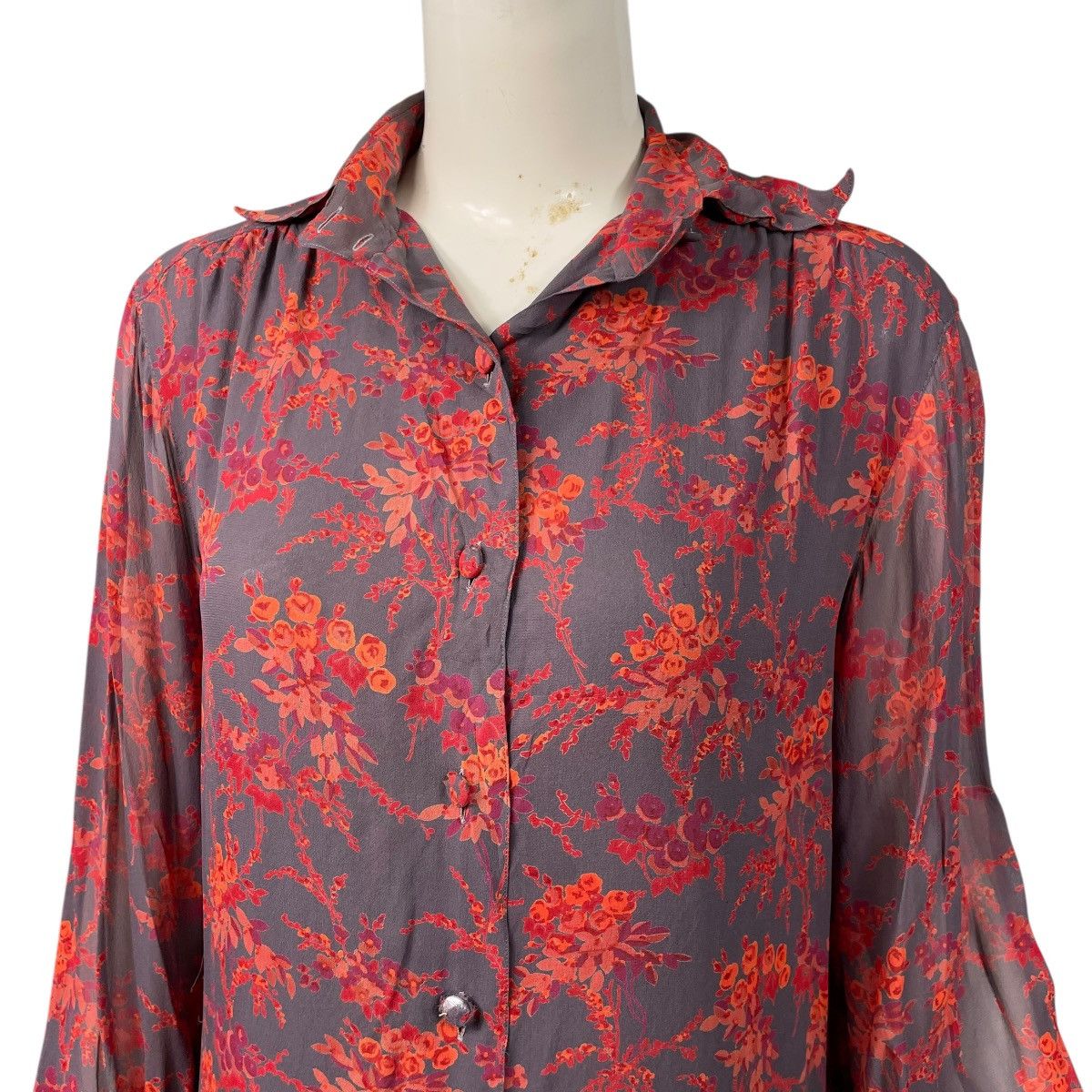 Christian Dior Monsieur Christian Dior Flower Design Shirt Blouse Size M / US 6-8 / IT 42-44 - 11 Thumbnail
