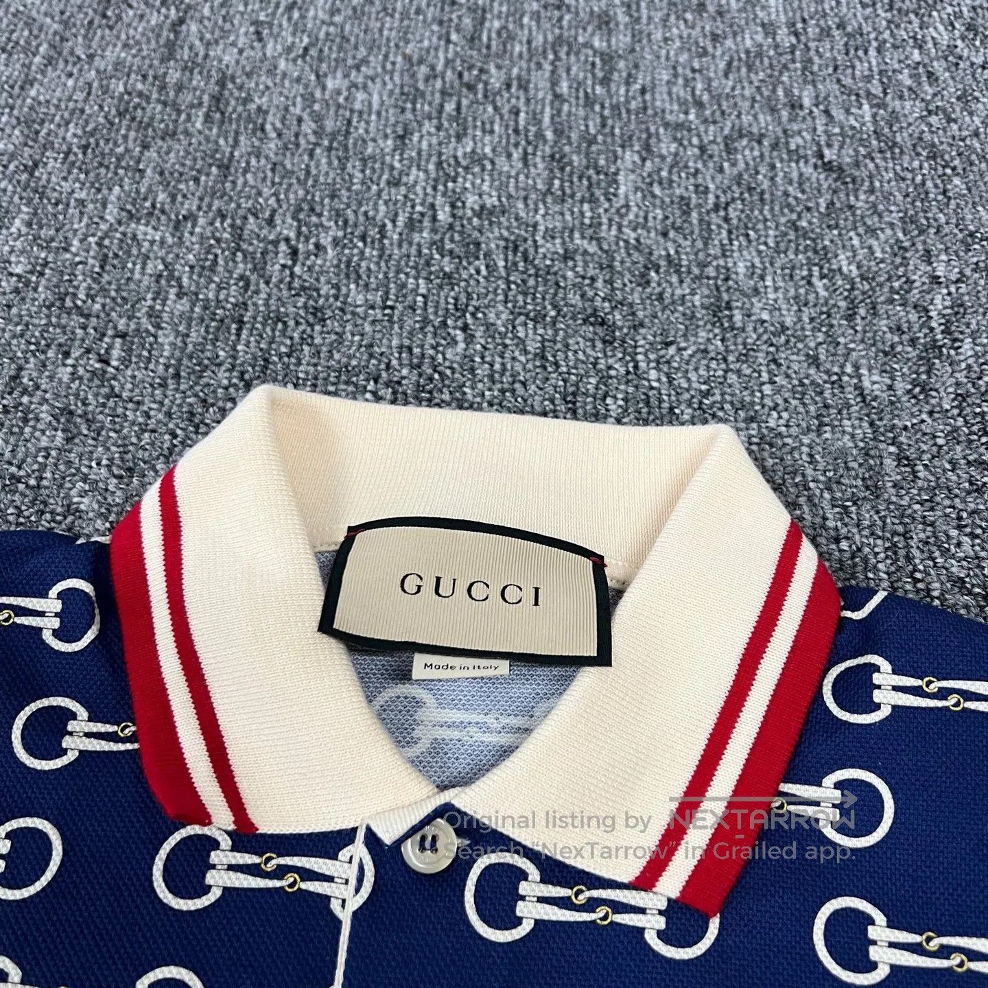 Gucci Guicci 25 New Model: Full-Print Polo Knit Short-Sleeved Sh Size US L / EU 52-54 / 3 - 5 Thumbnail