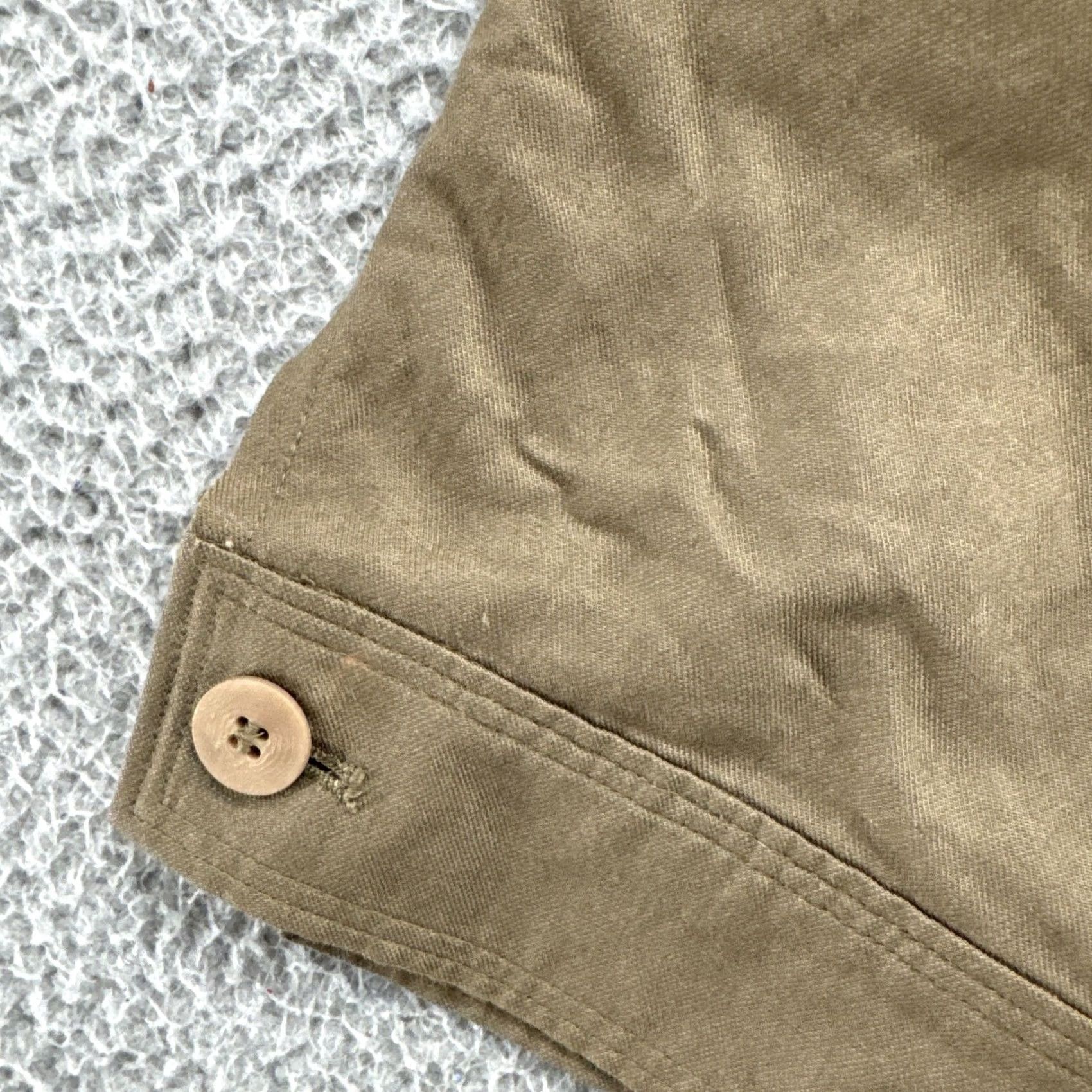 Talbots Talbots Jacket Women’s Belted Linen Blend Brown Size 12 Button Up Mid-Length Casual Seasonal Tan Jacket Womens Size XL / US 12-14 / IT 48-50 - 3 Thumbnail