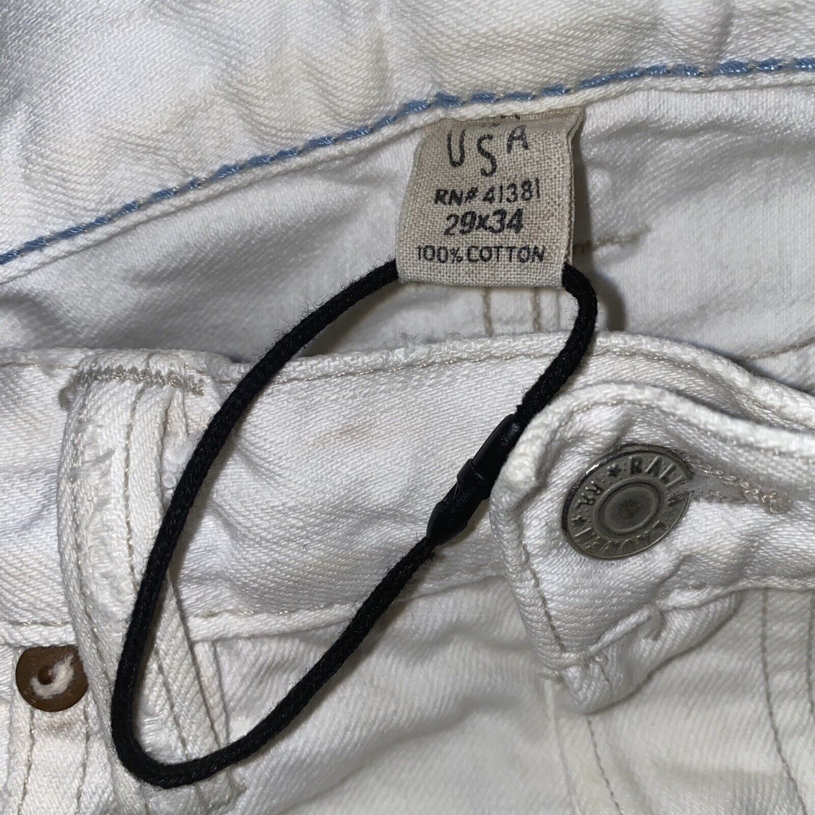 RRL Ralph Lauren RRL Double Ralph Lauren Jeans Size 29x34 White Distressed Size US 29 - 3 Thumbnail