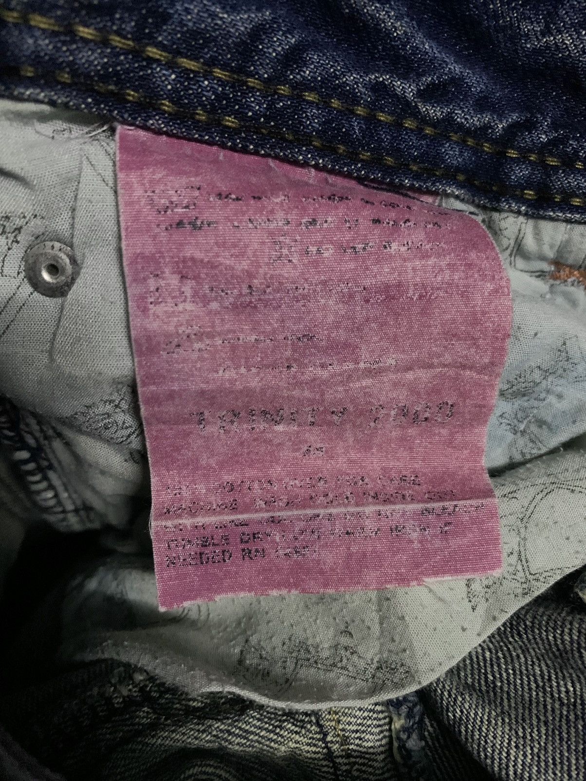 Japanese Brand Very Rare Design Vintage Japanese Brand Trinity Jeans 2000s Size US 31 - 11 Thumbnail