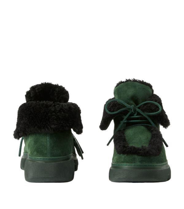 Burberry o1w1db10824 Suede-Shearling Creeper Boots in Green Size US 13 / EU 46 - 2 Thumbnail