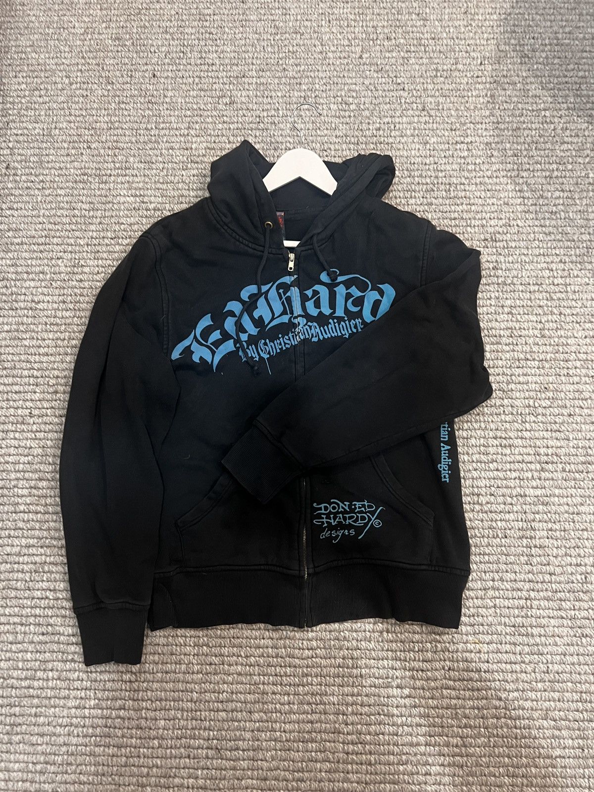 Ed Hardy Ed Hardy black and aqua zip up Size US XL / EU 56 / 4 - 1 Thumbnail