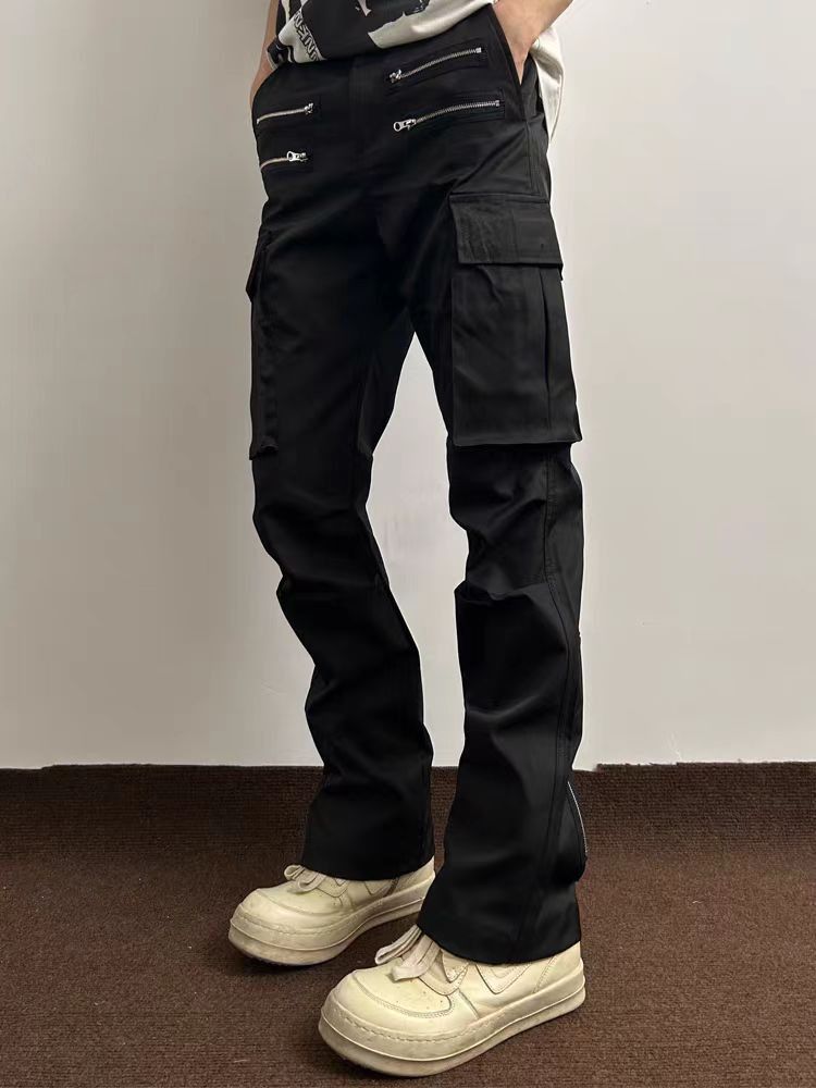 Japanese Brand × Vintage Black baggy casual pants with zipper pockets Size US 34 / EU 50 - 3 Thumbnail