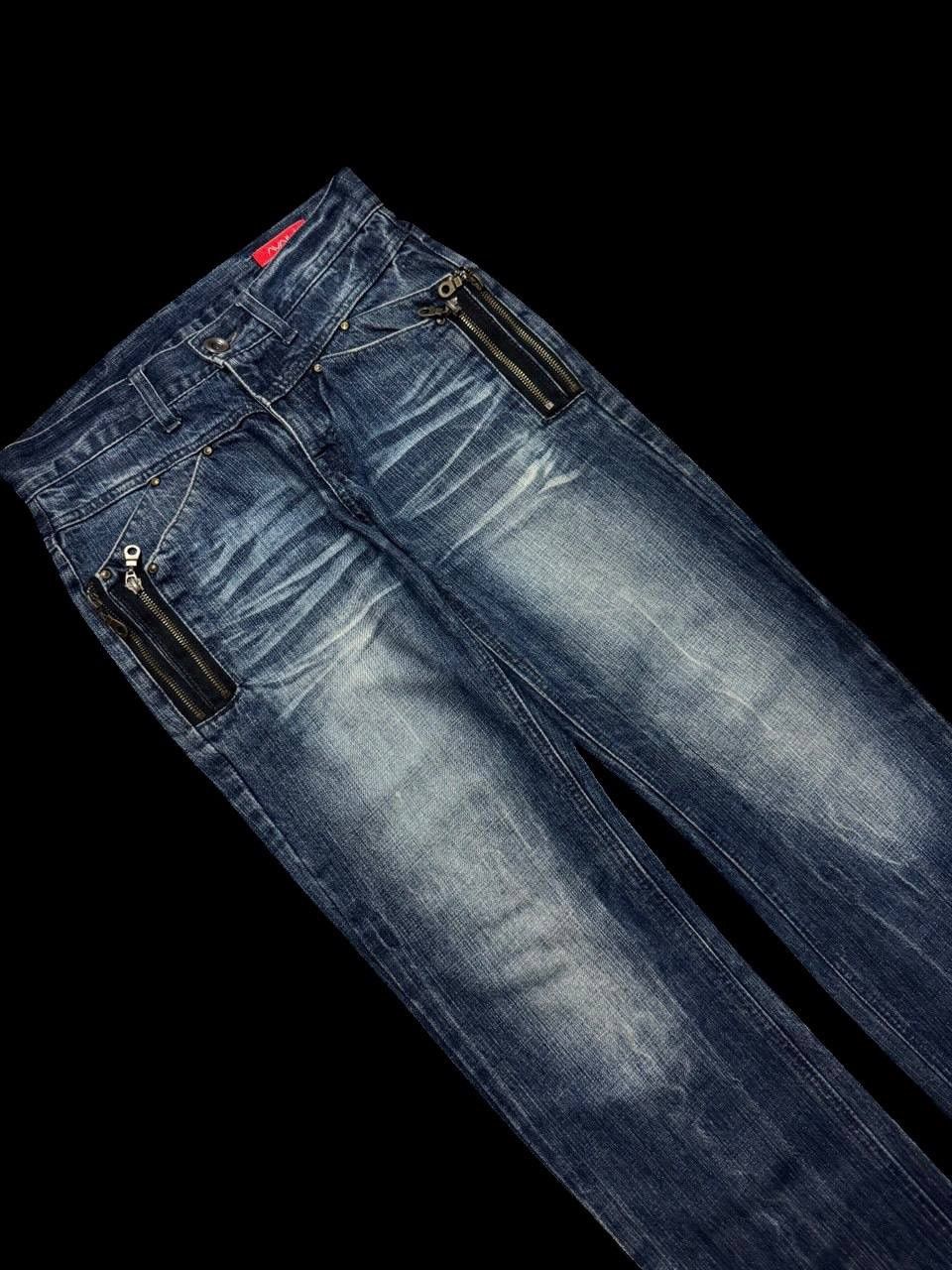 Other RARE Vintage Japanese Avail Jean Multizipper Pocket Mudwash Size US 29 - 7 Thumbnail