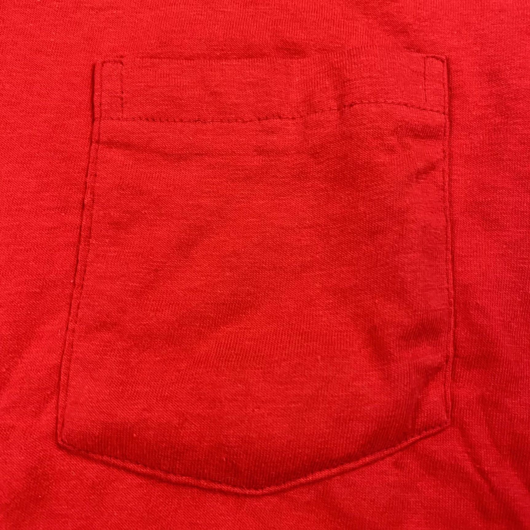 Gap VINTAGE 90s Gap Pocket T-Shirt XL Red Single Stitch Heavyweight Minimal USA Crew Neck Unisex Size US XL / EU 56 / 4 - 2 Thumbnail