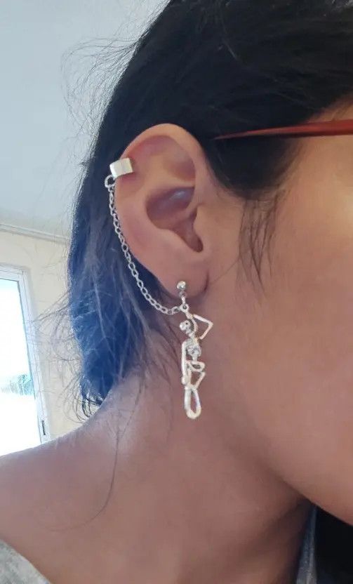 Other Skull Skeleton Pendant Dangle Earrings Size ONE SIZE - 3 Thumbnail
