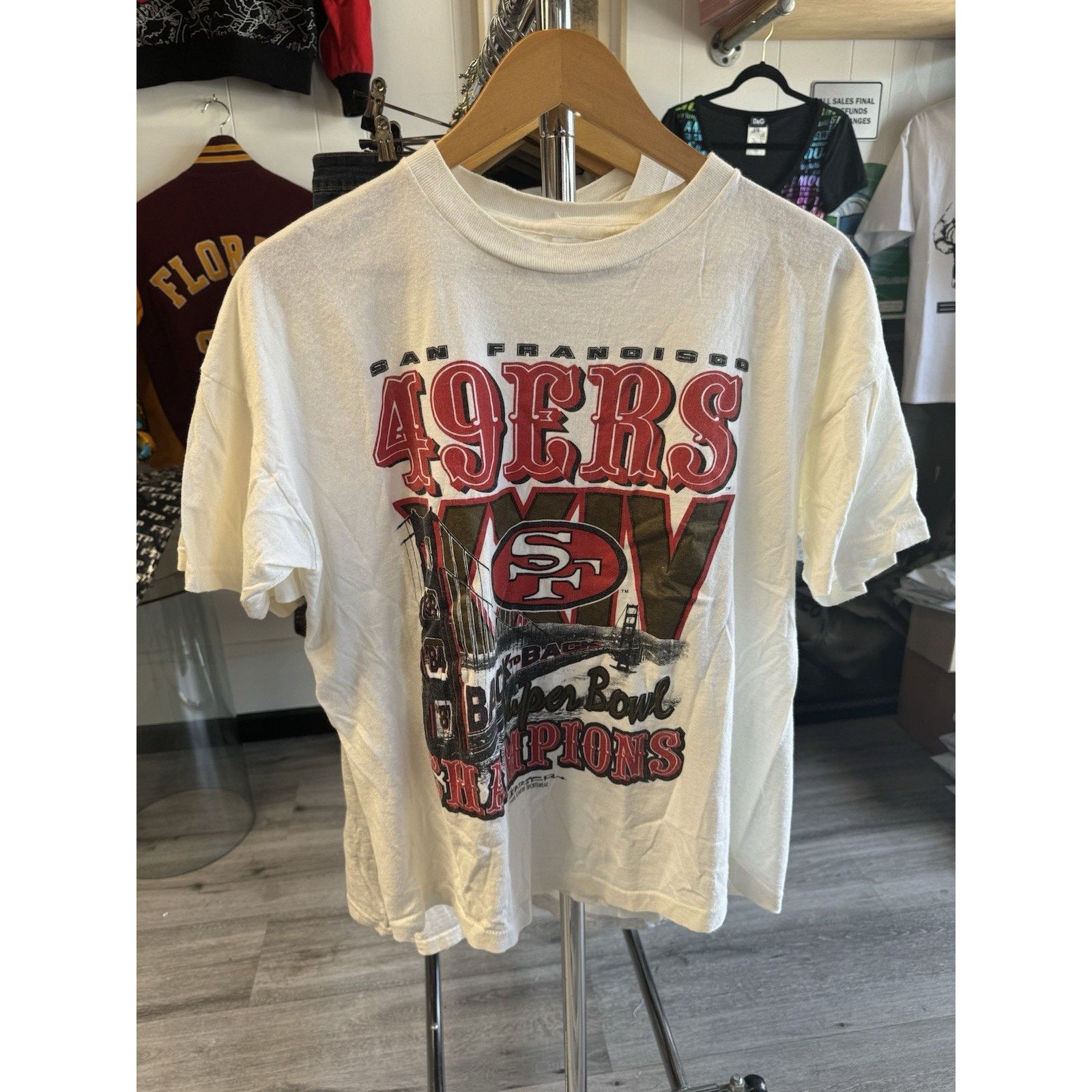 Starter 1990 San Francisco 49ers Back To Back Champs Starter Tee L Size US L / EU 52-54 / 3 - 2 Thumbnail
