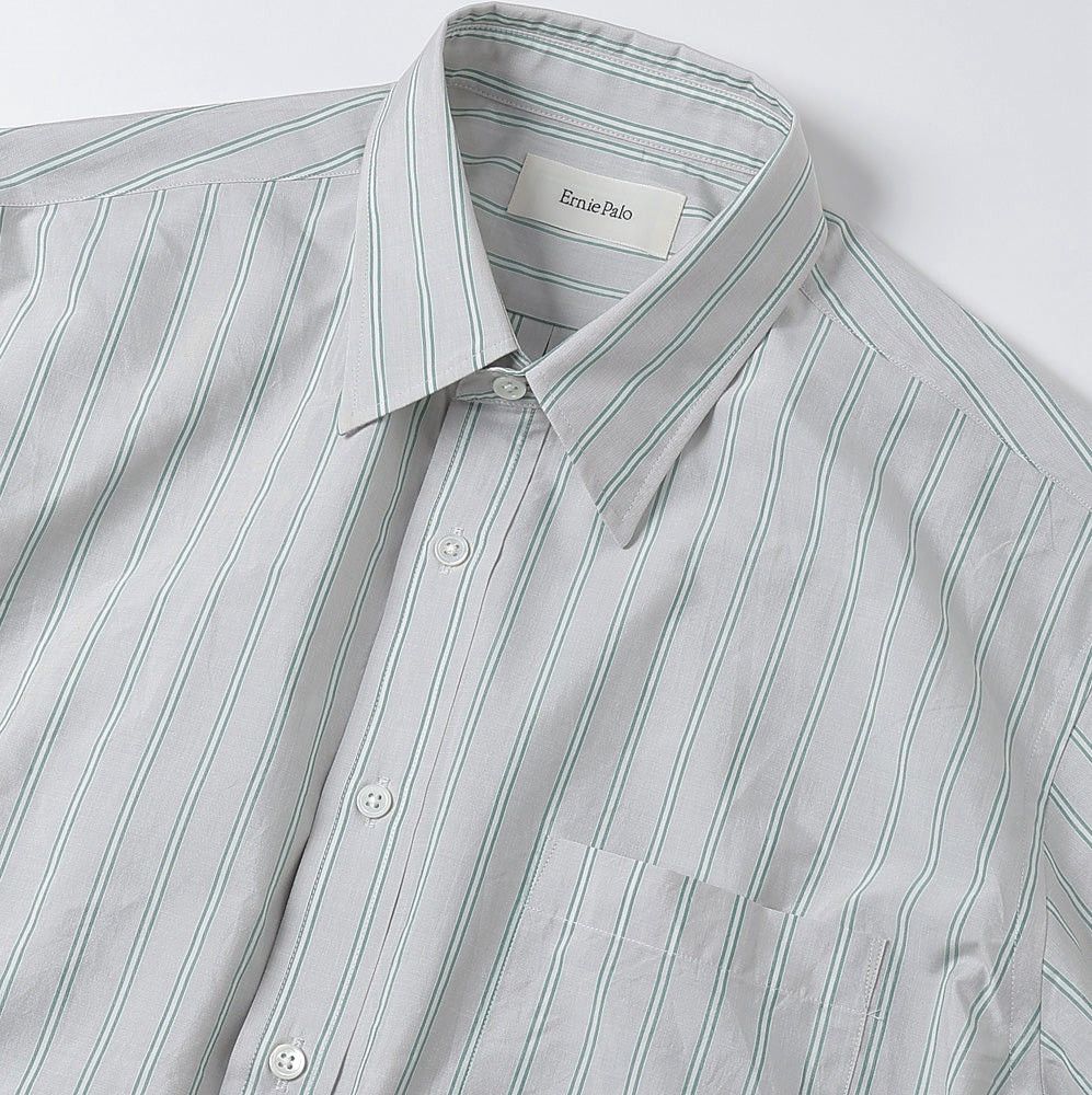 Other Ernie palo cotton silk shirt green grey size 50 Size US L / EU 52-54 / 3 - 2 Thumbnail