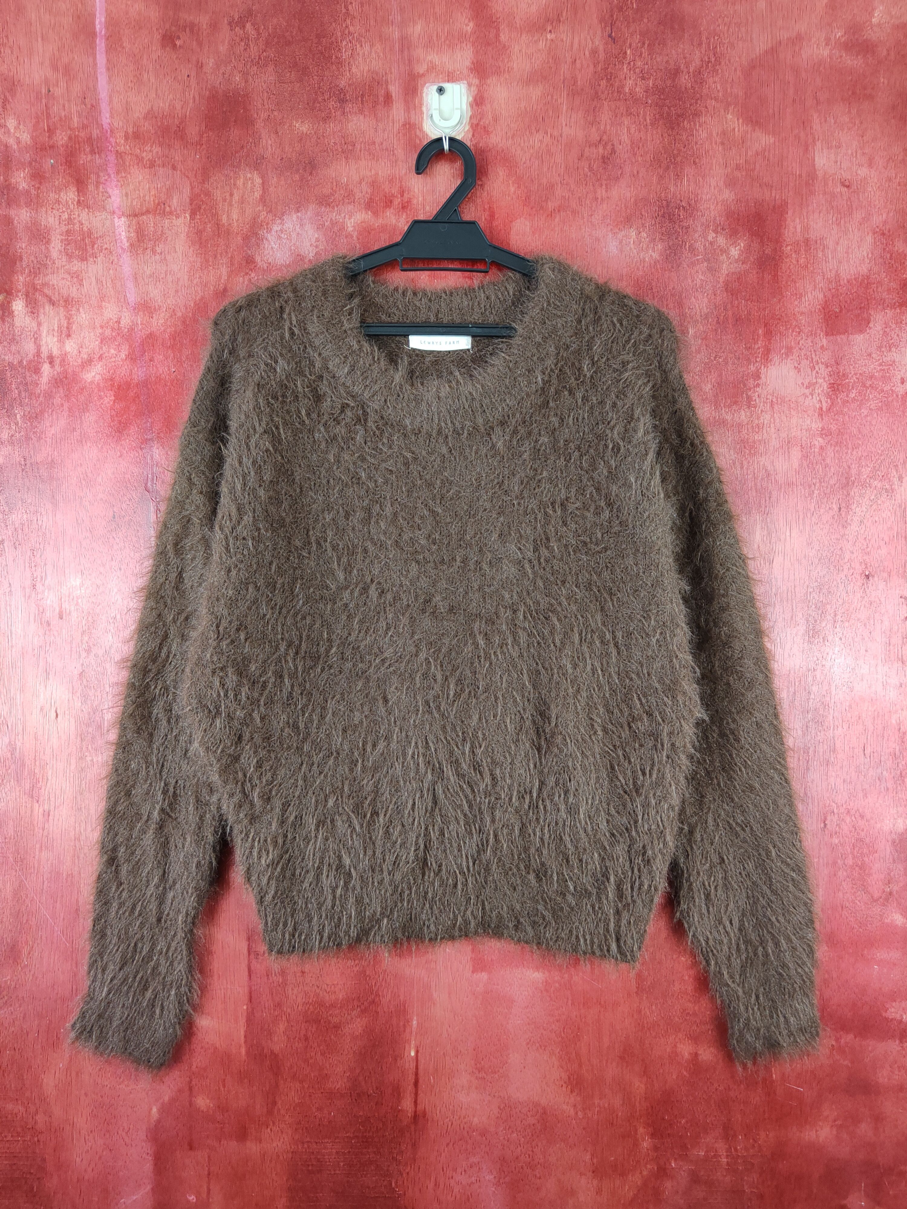 LOWRYS FARM × Vintage Vintagw Lowrys Farm Dark Brown Fur Mohair Knitwear Size L / US 10 / IT 46 - 1 Thumbnail