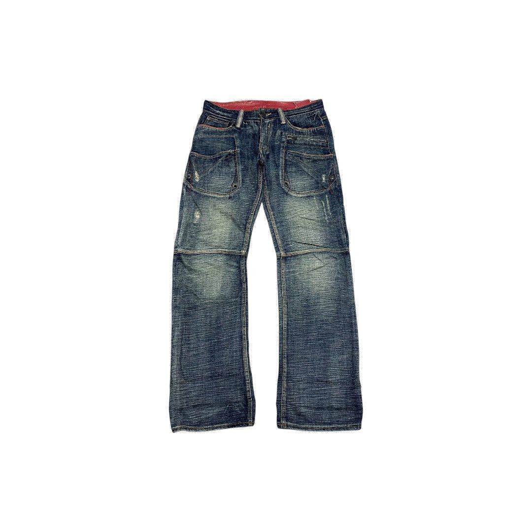Japanese Brand 🔥Sick Y2K Tough Jeansmith Flared Denim LGB Size US 36 / EU 52 - 1 Thumbnail