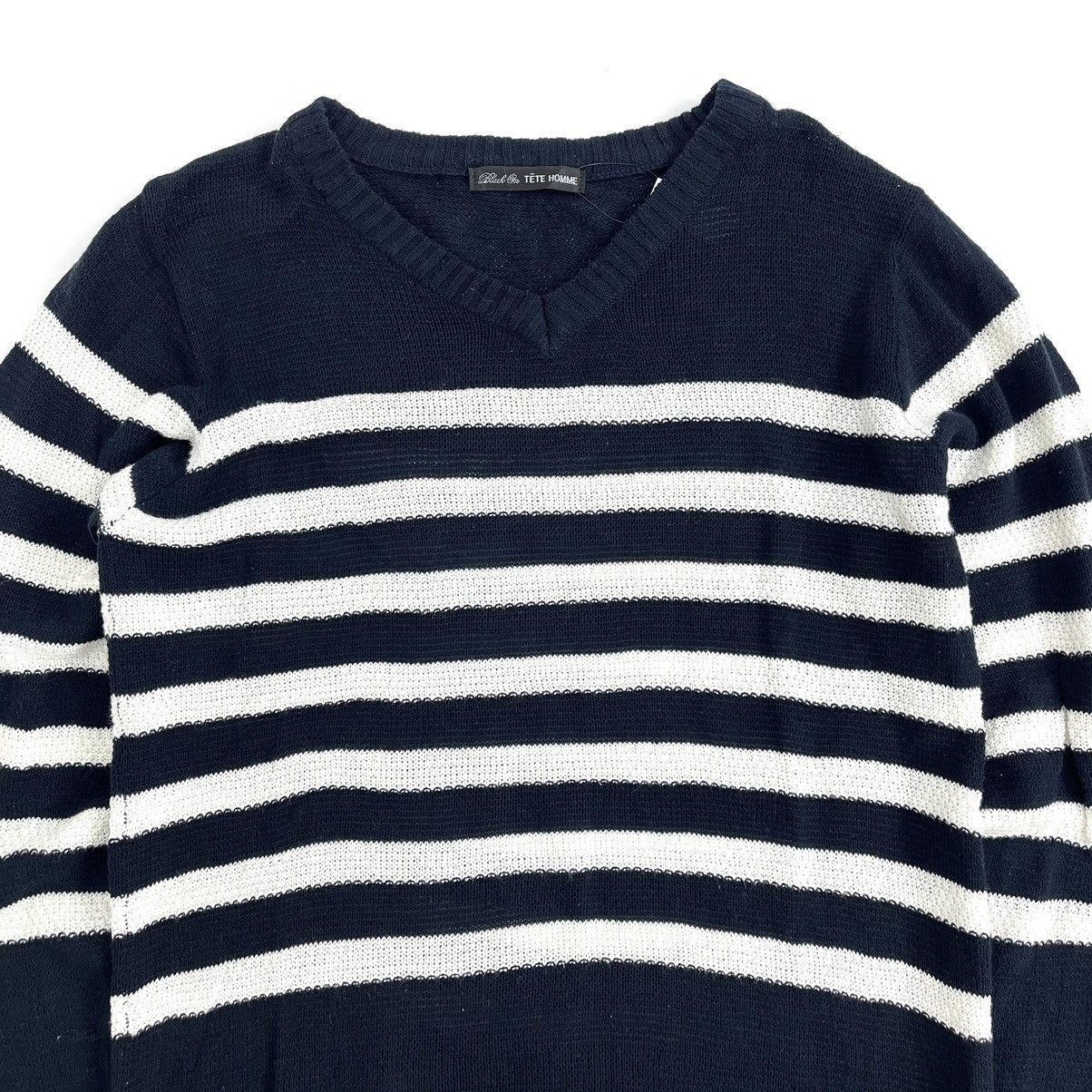 Issey Miyake × Tete Homme Vintage Tete Homme by Issey Miyake Knitted Stripe Sweater Size US L / EU 52-54 / 3 - 2 Thumbnail