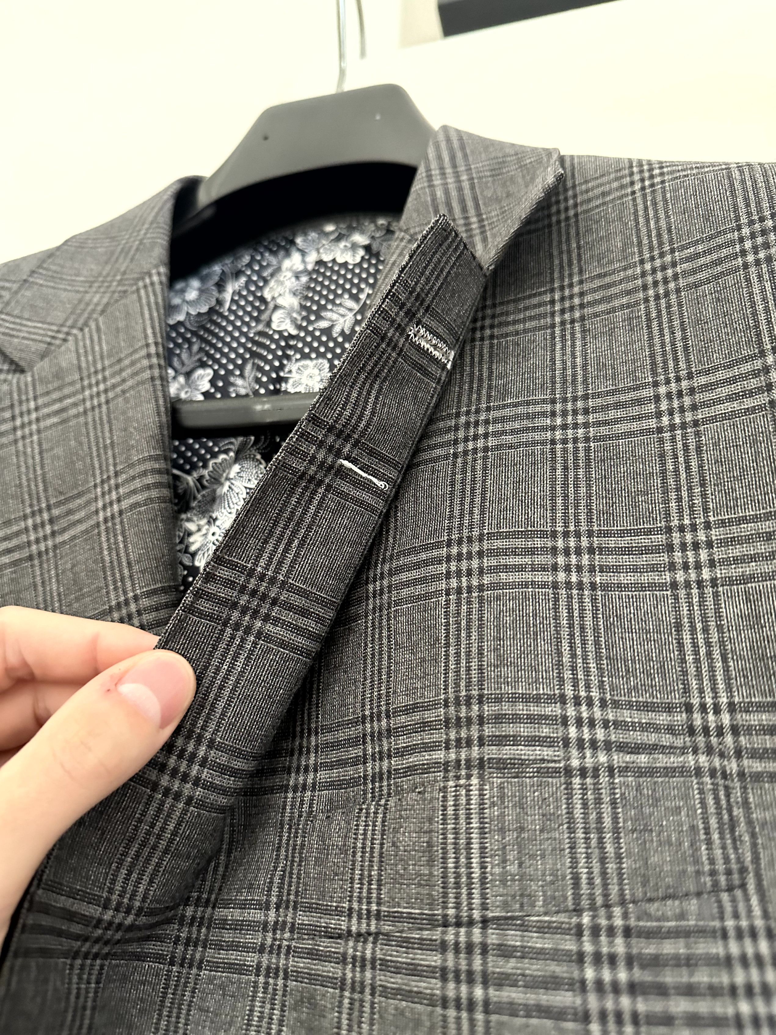 Other Bespoke Canvassed Check Blazer Size 38R - 4 Thumbnail
