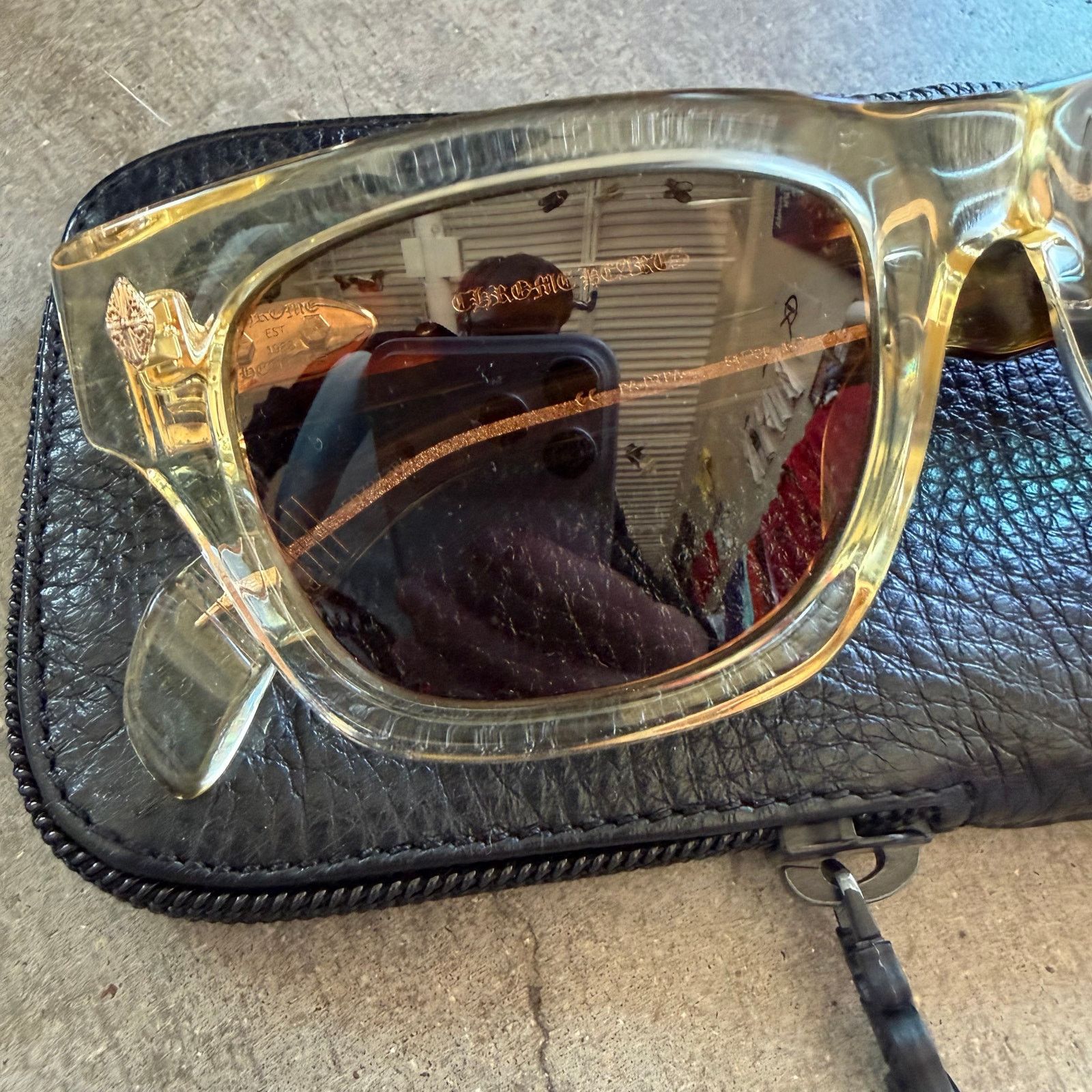 Chrome Hearts Chrome Hearts Dick Fitzener 18K Plated Tortoise Glasses Size ONE SIZE - 2 Thumbnail
