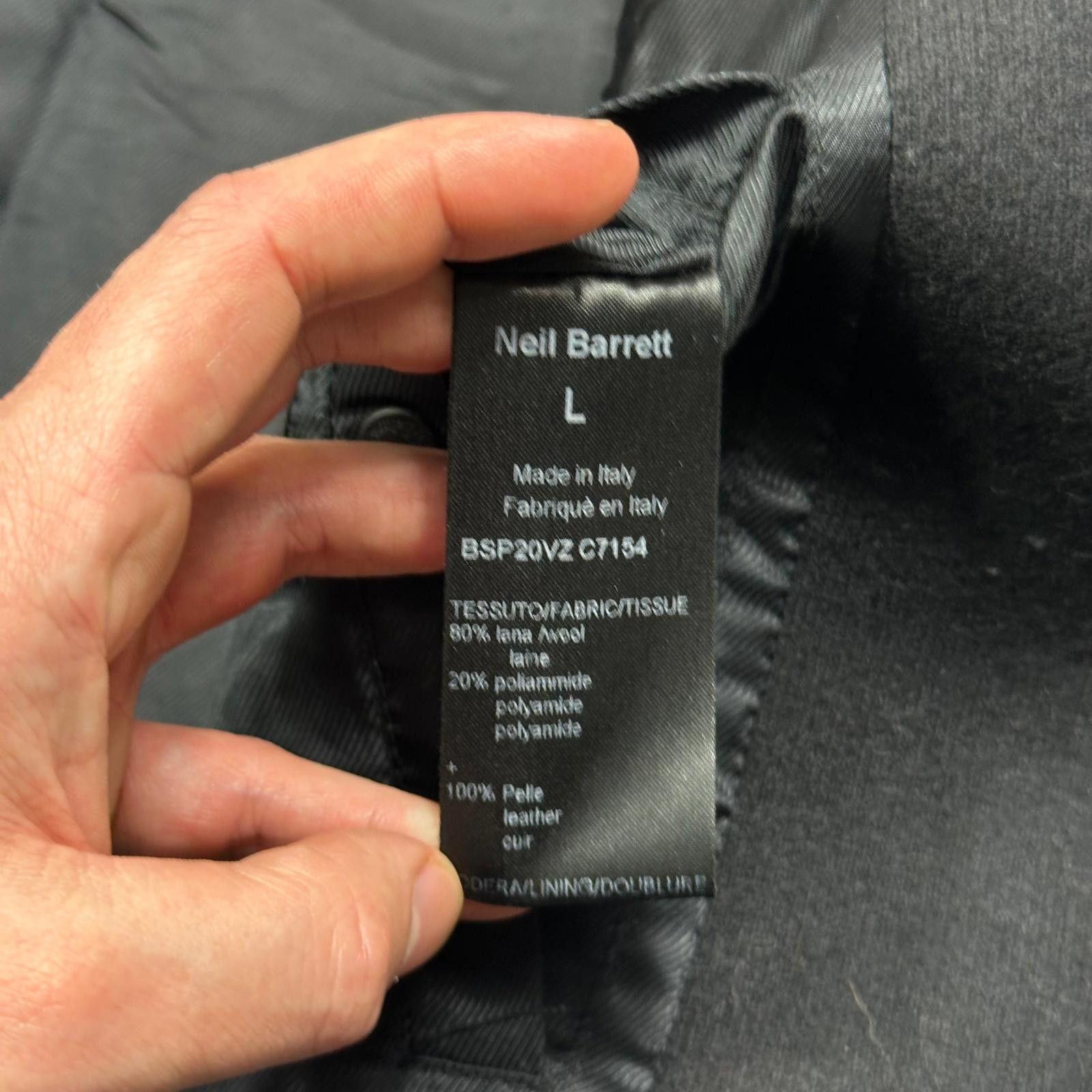 Neil Barrett Neil Barrett 00’s Leather + Wool Modular Zip Biker Jacket M Size US M / EU 48-50 / 2 - 11 Thumbnail