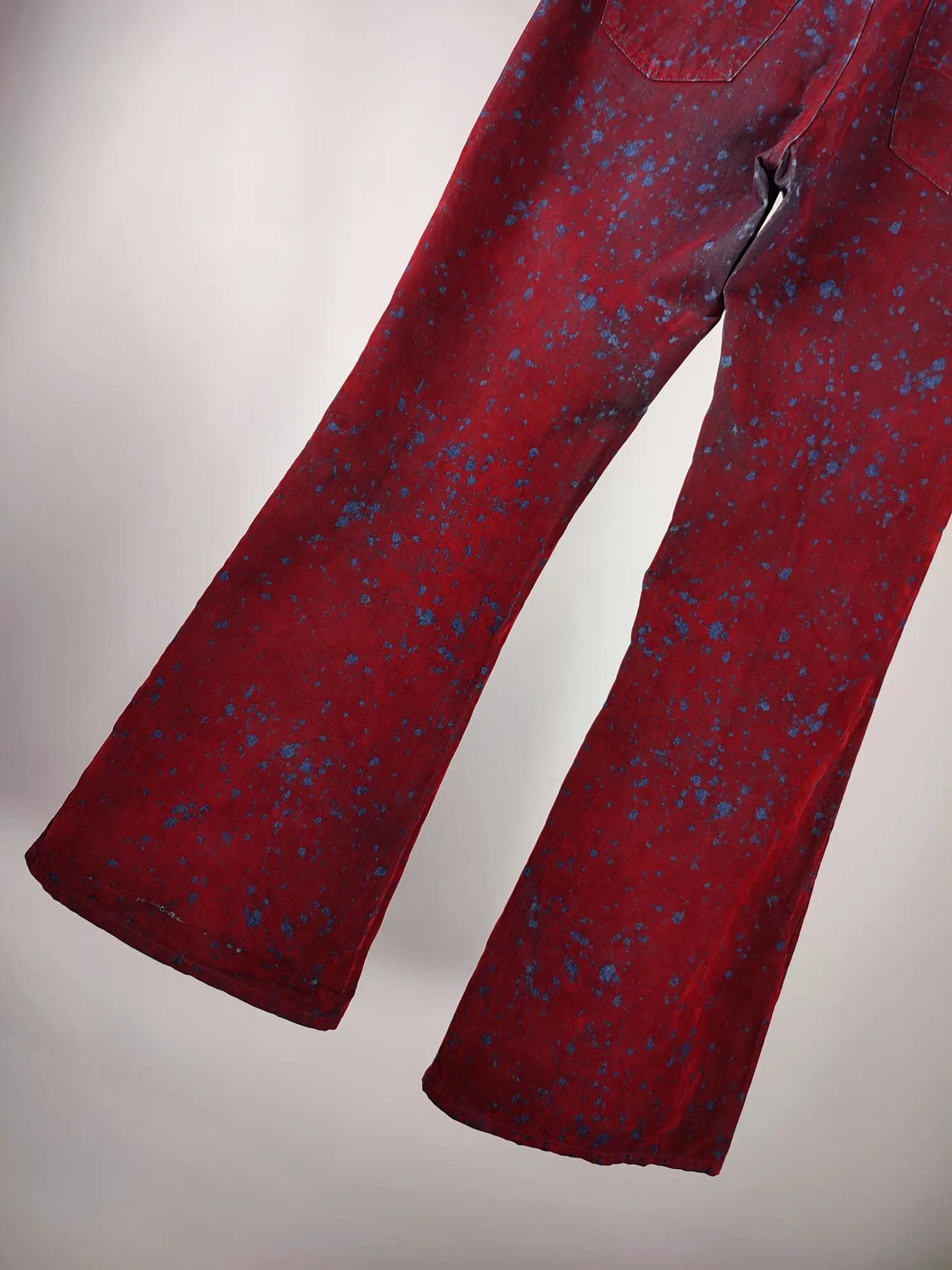 If Six Was Nine ATO The Kick Of Fashion Velour Flared Vampire Jeans Size US 33 - 11 Thumbnail