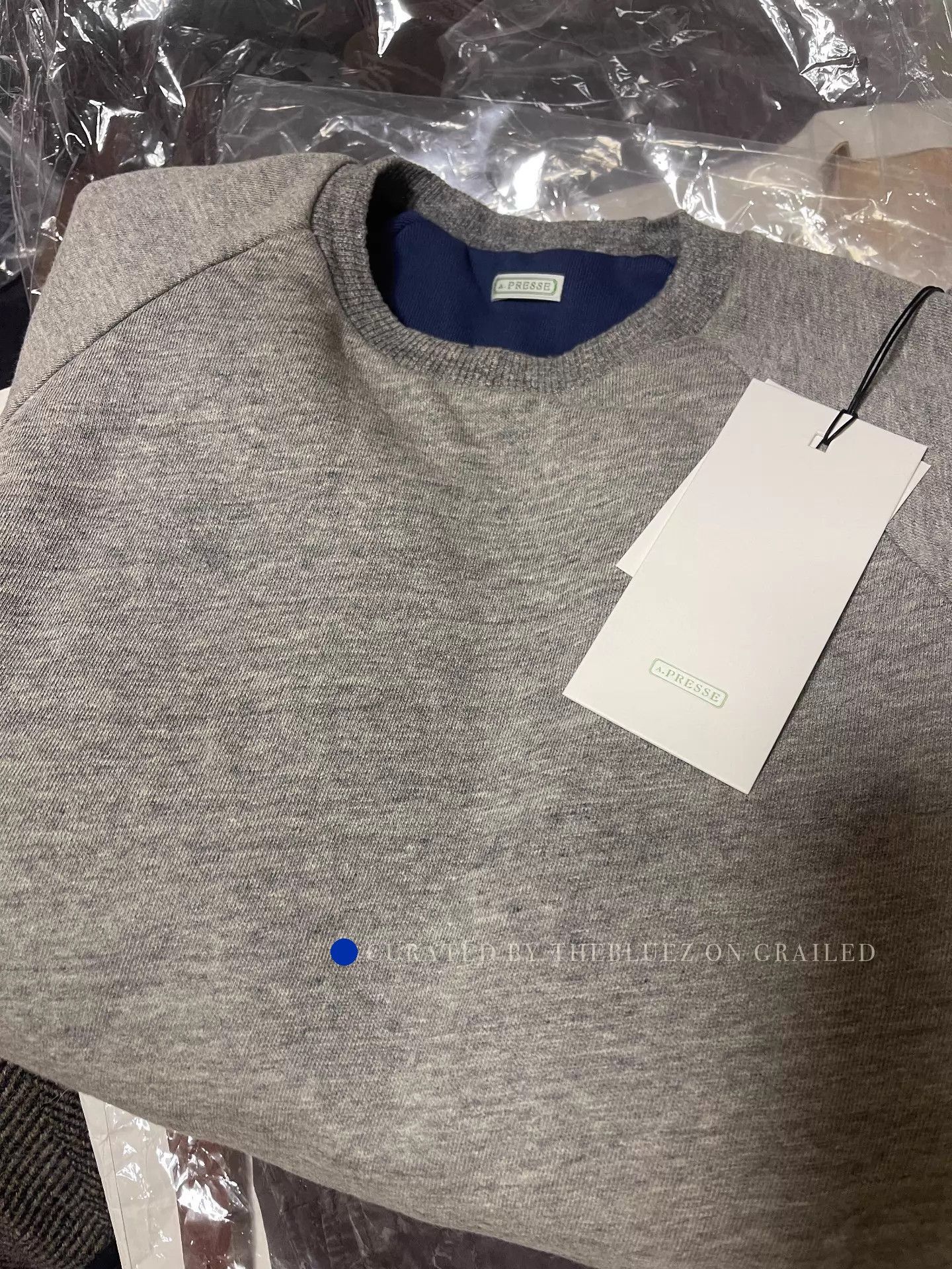 A.PRESSE Vintage Washed Reversible Sweatshirt in Gray Size US M / EU 48-50 / 2 - 1 Thumbnail