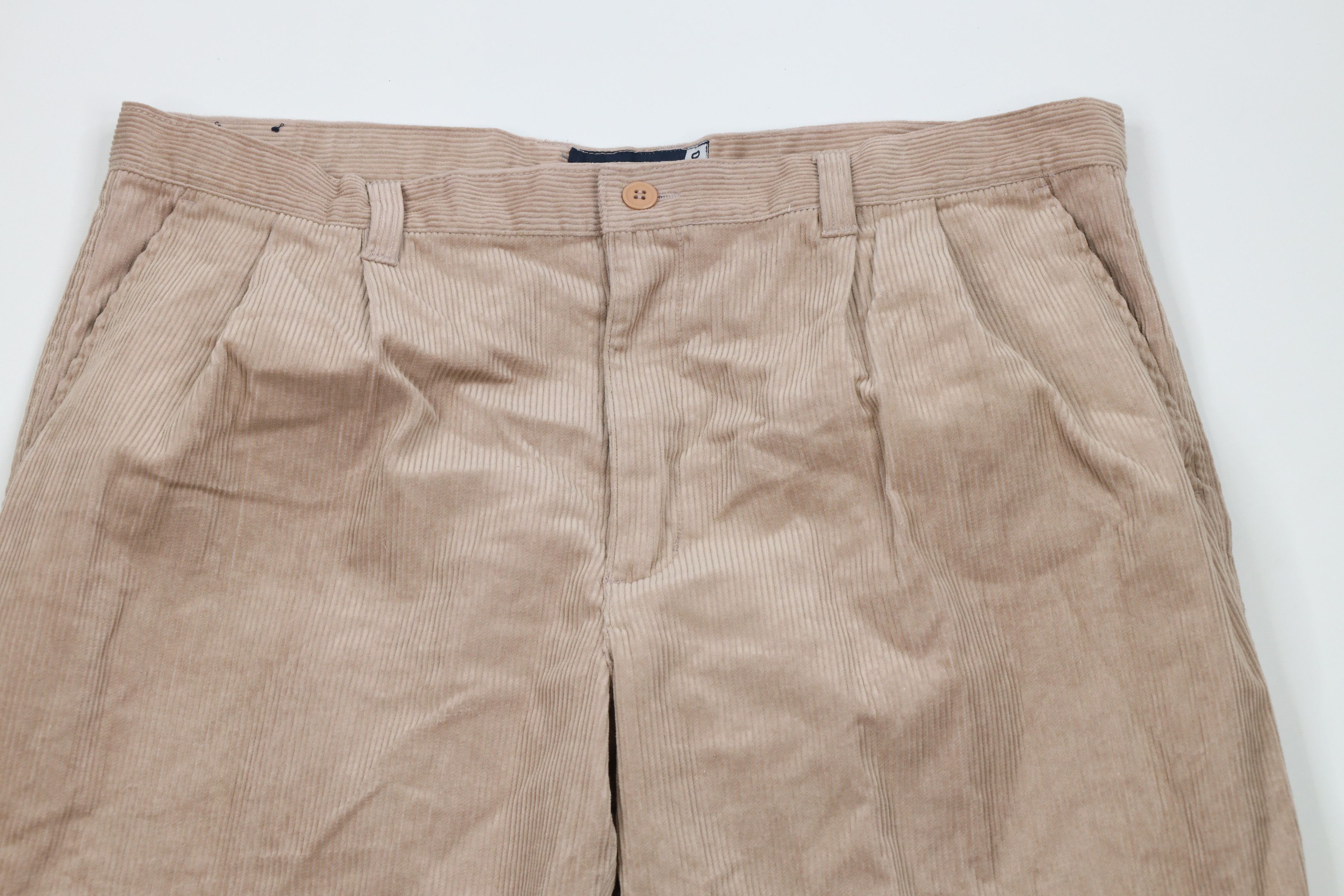 Vintage Vintage 90s Streetwear Fit Wide Leg Corduroy Pants Beige Size US 42 / EU 58 - 2 Thumbnail
