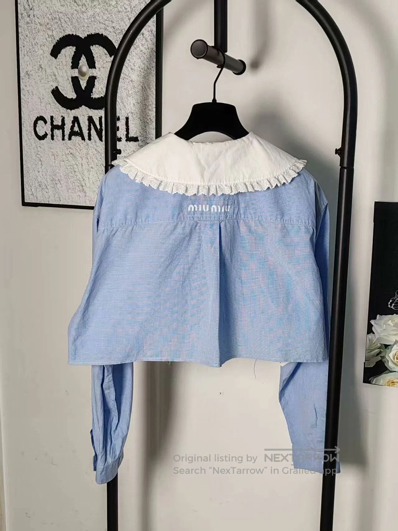 Miu Miu Miu Miu Peter Pan Collar Shirt. Size M / US 6-8 / IT 42-44 - 2 Thumbnail