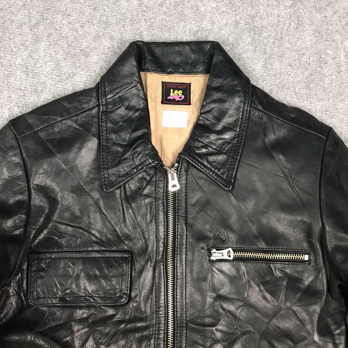 Japanese Brand × Lee LEE MULTI ZIPPER PUNK GOTHIC STYLE LEATHER JACKET Size S / US 4 / IT 40 - 2 Thumbnail