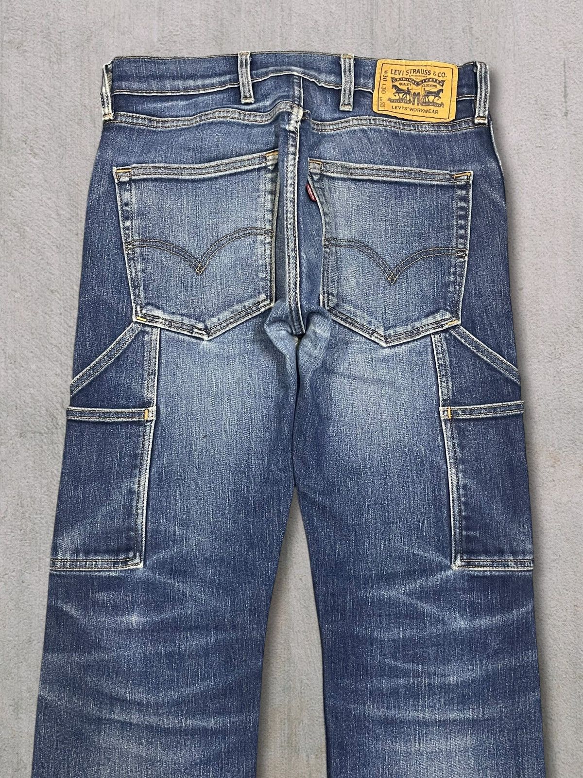 Levi's LEVI’S WORKWEAR 505 Faded Blue Wash Carpenter Jeans Size US 30 / EU 46 - 8 Thumbnail