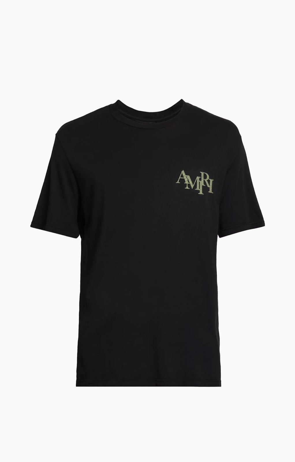 Image of Amiri Crystal Champagne Logo T-Shirt in Black, Men's (Size XS)