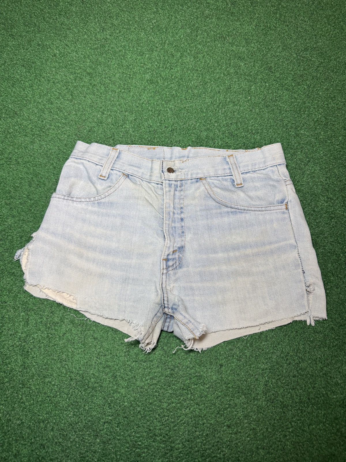 Levi's Vintage Clothing Levis Cutoff Jorts 28 Light Wash Distressed Denim Shorts Size 28" / US 6 / IT 42 - 3 Thumbnail