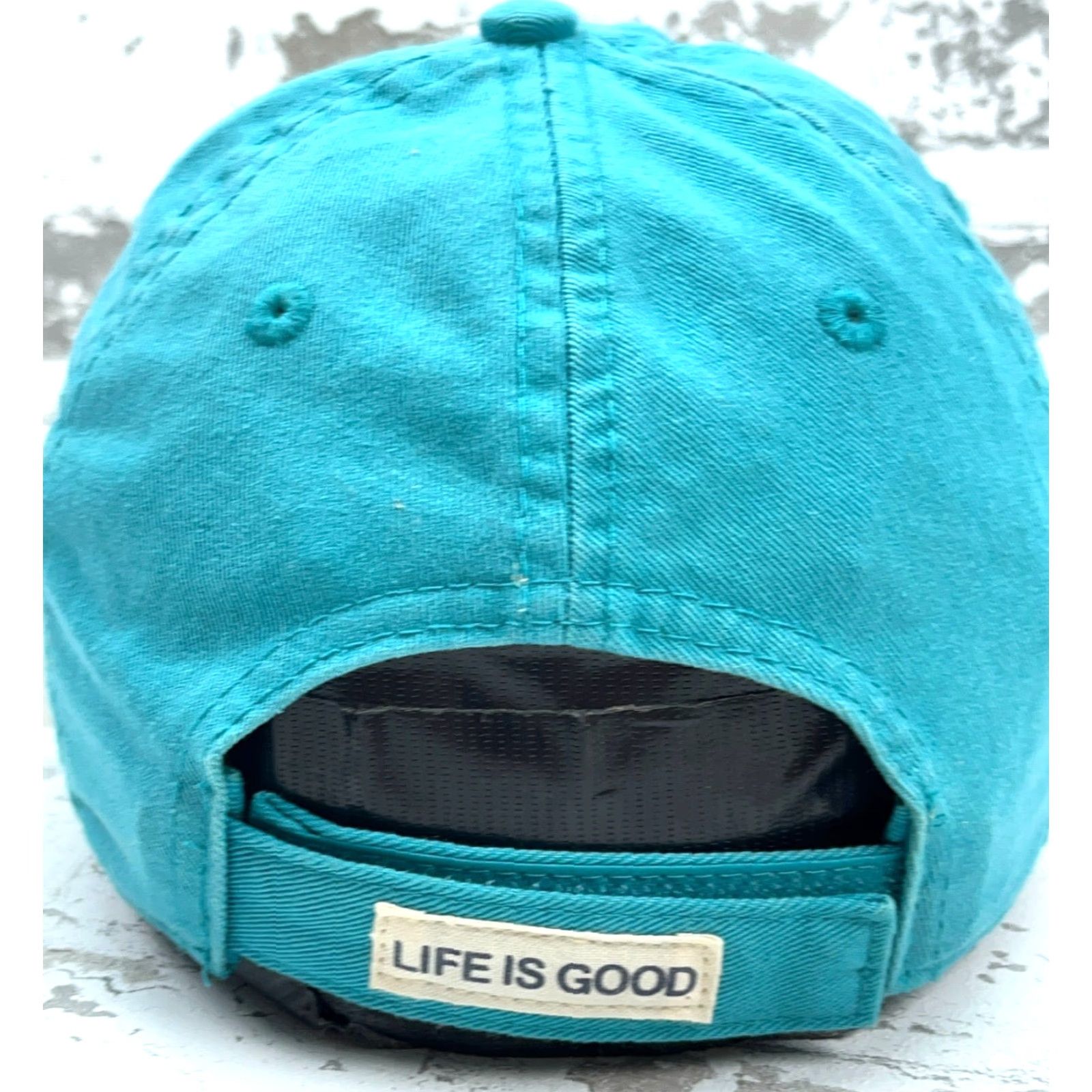 Life is Good Life is Good Hat Cap Baseball Blue Adjustable Dad Strapped Back Twill 100% Cotton Mens Modern Classic Size ONE SIZE - 4 Thumbnail