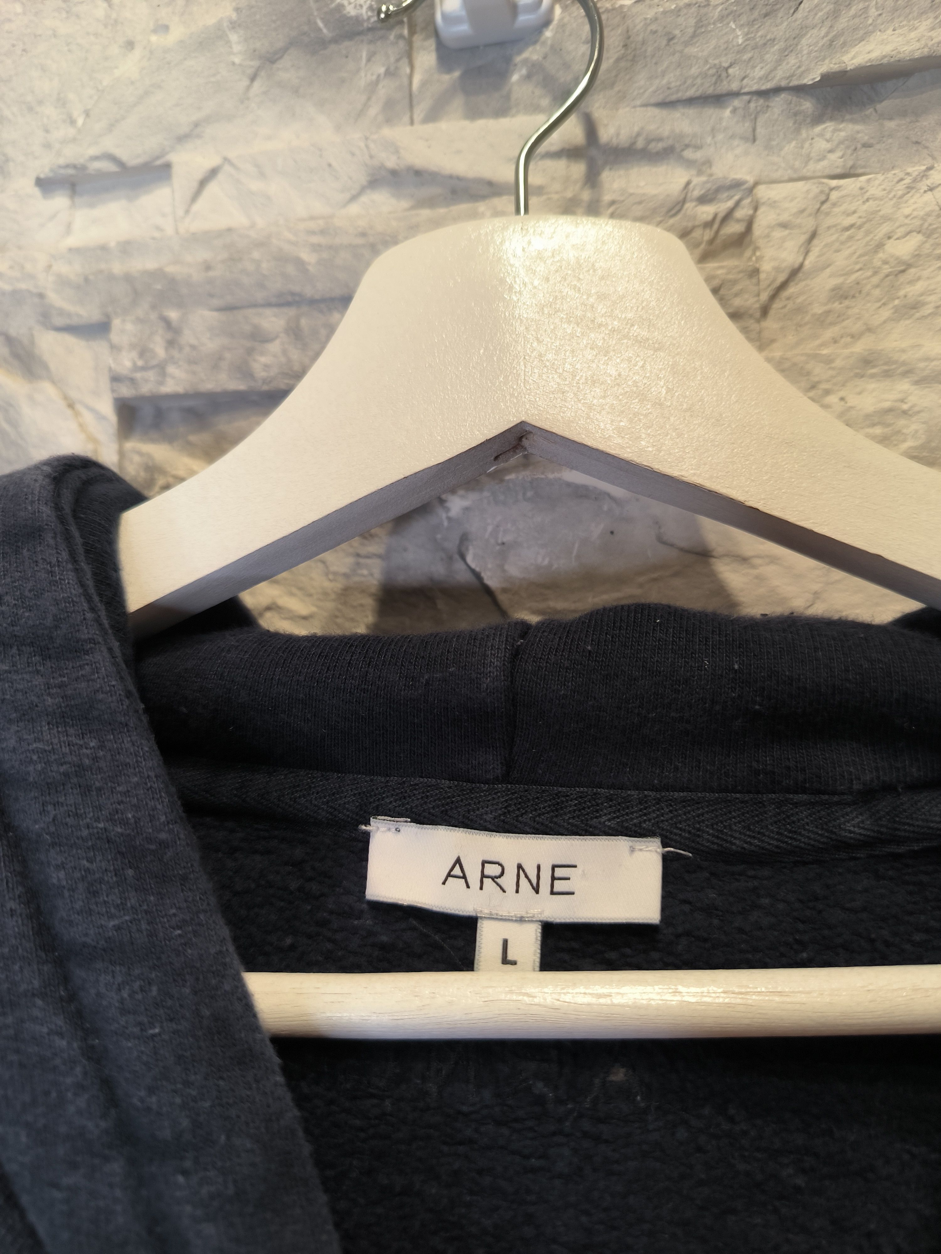 Vintage Arne Hoodie Black Logo Sweatshirt Size US M / EU 48-50 / 2 - 4 Thumbnail