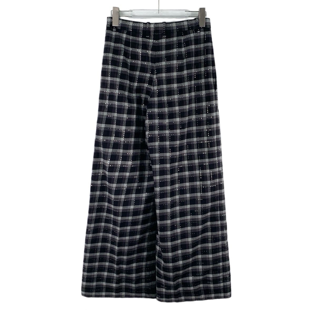 Chanel Chanel 21B Black Plaid Cotton Casual Pants K26WX Size 25" / US 0 / IT 36 - 2 Thumbnail