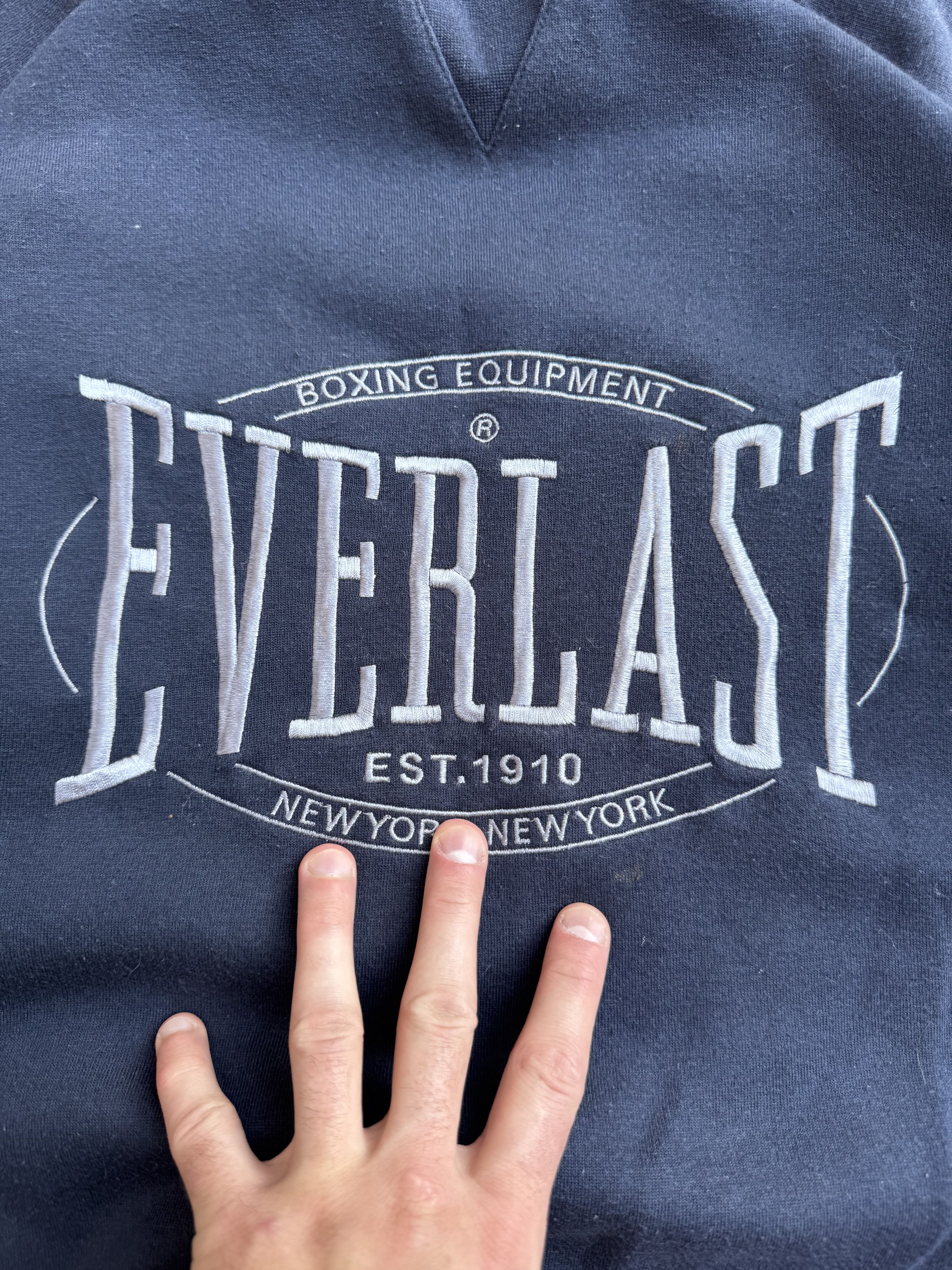 If Six Was Nine VTG 90s Everlast Boxing Sweatshirt Navy Spell Out Size M Size US M / EU 48-50 / 2 - 3 Thumbnail