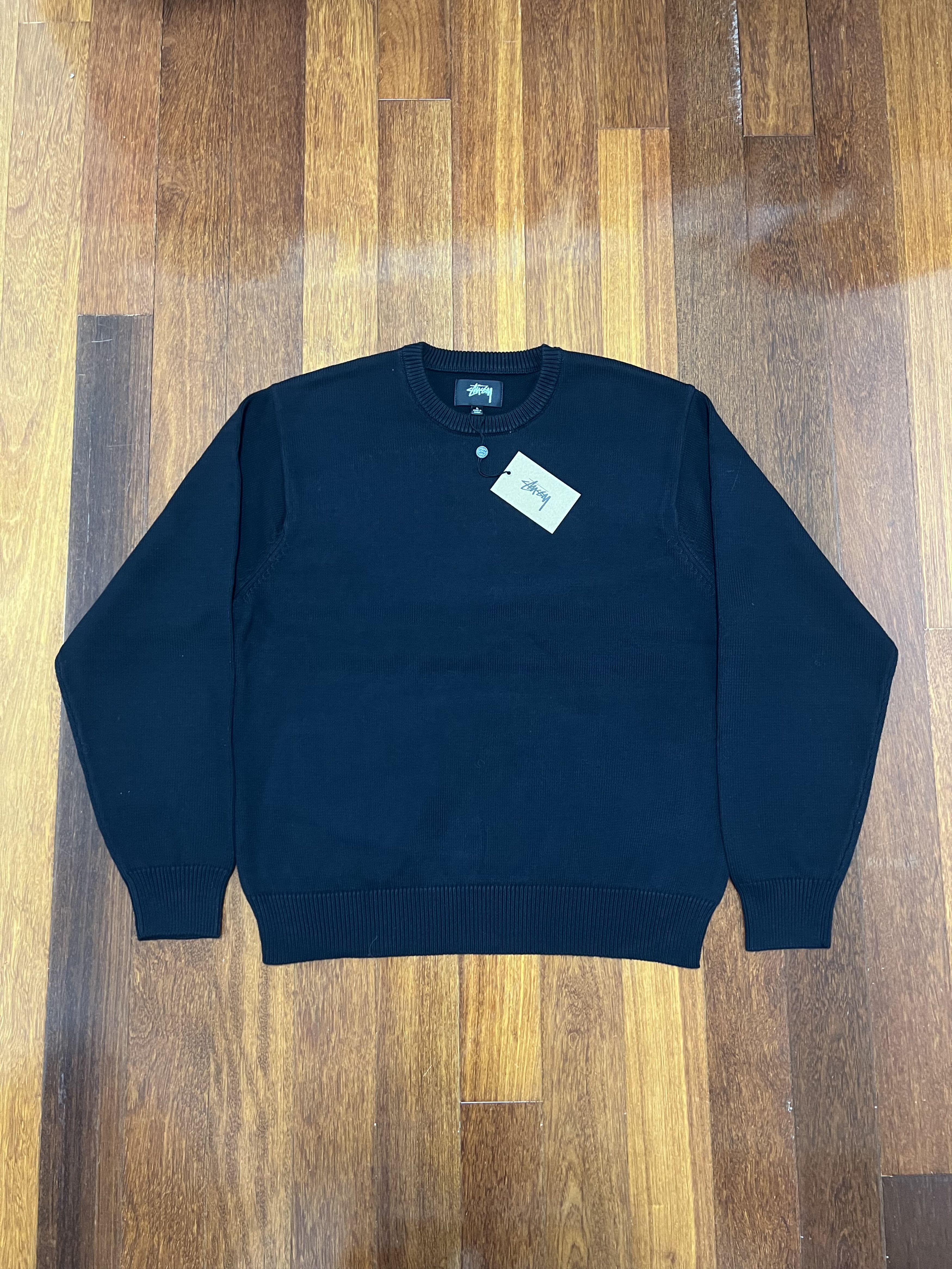 Stussy 💚 SS23 Stussy Black Authentic Workgear Sweater Large NEW Size US L / EU 52-54 / 3 - 2 Thumbnail