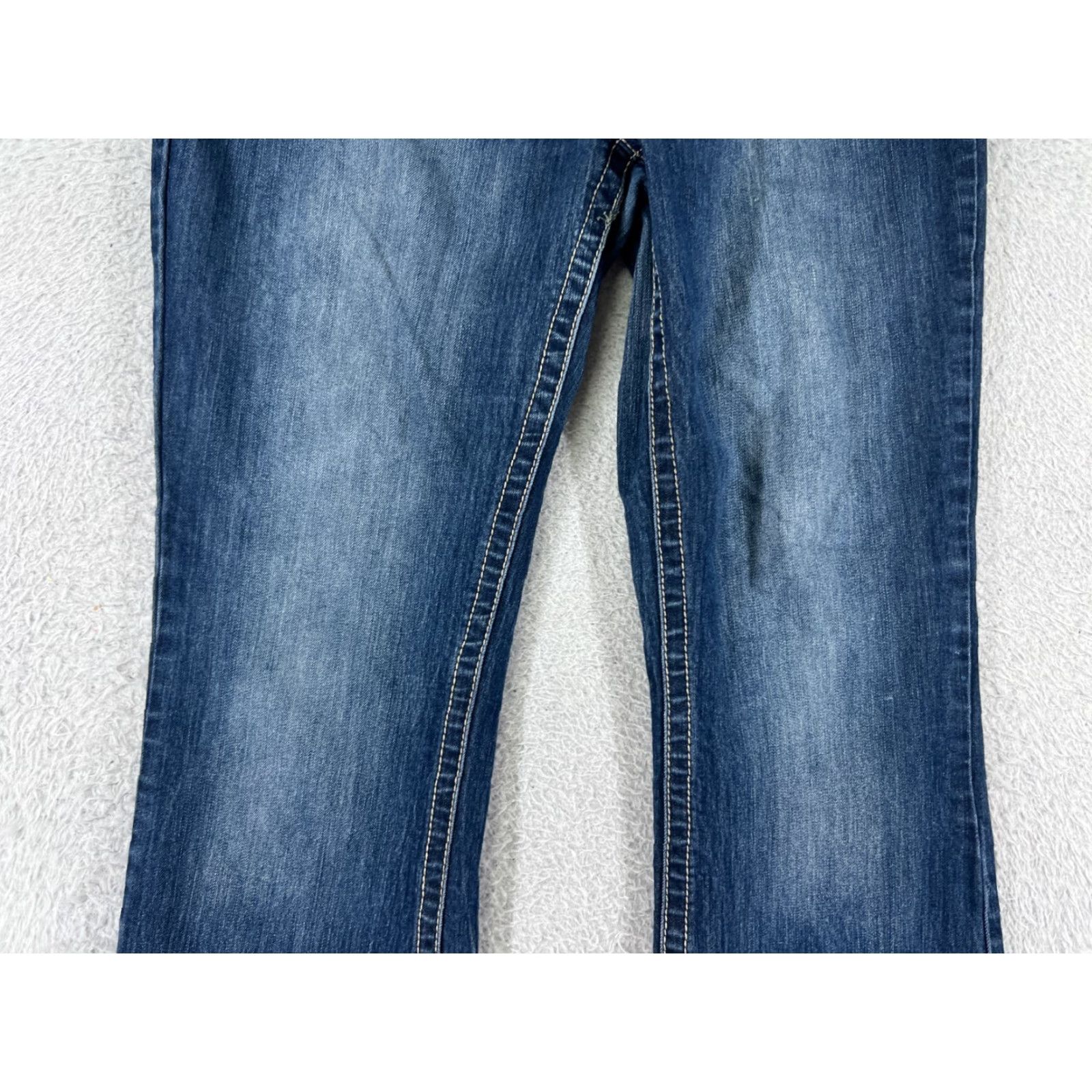 Vintage Maurices Jeans Womens 9 Blue Denim Bootcut Embroidered Cotton Blend Size 30" / US 8 / IT 44 - 5 Thumbnail
