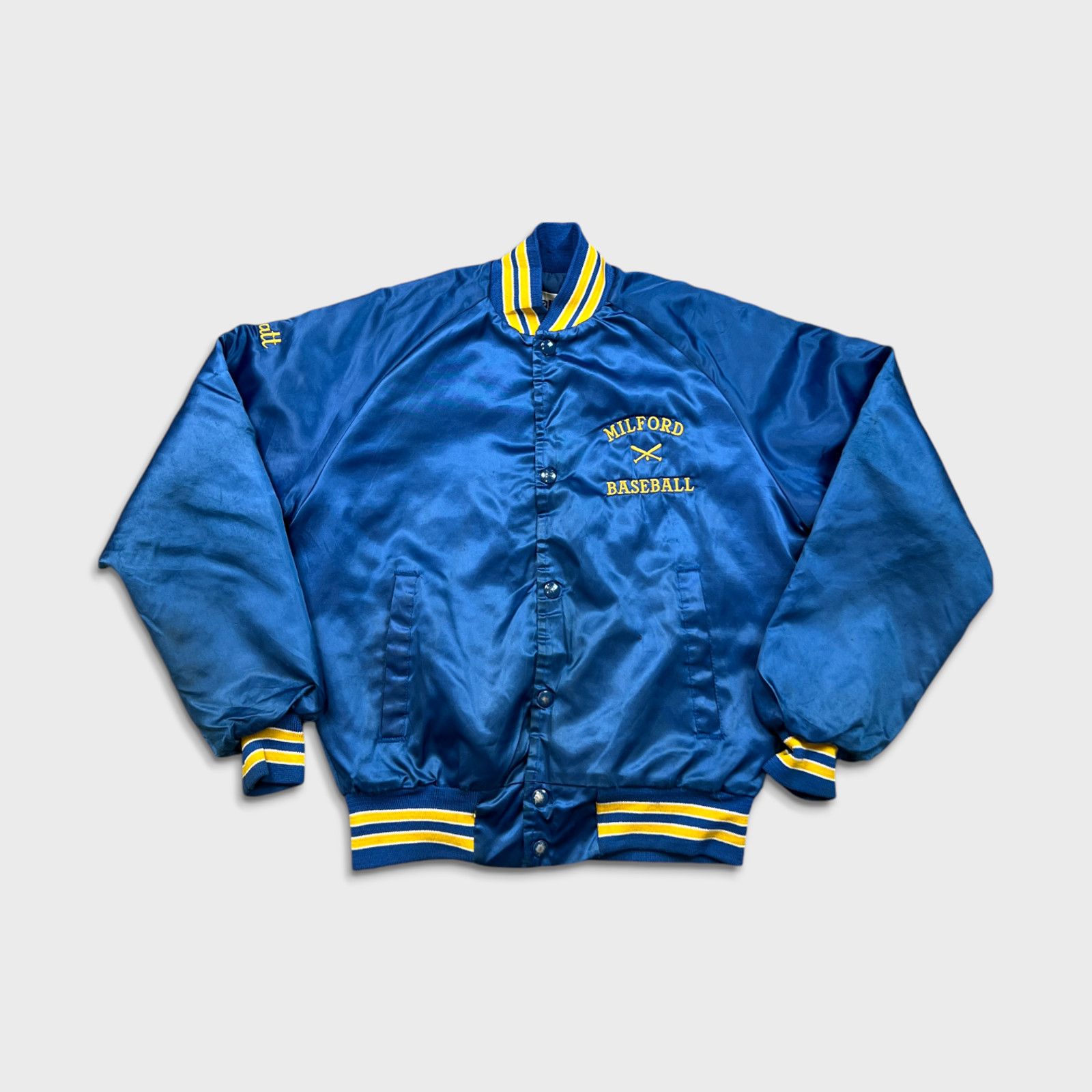 Chalk Line × Vintage VTG Chalk Line Milford Baseball Satin Jacket XS USA Bomber Size US XS / EU 42 / 0 - 1 Thumbnail