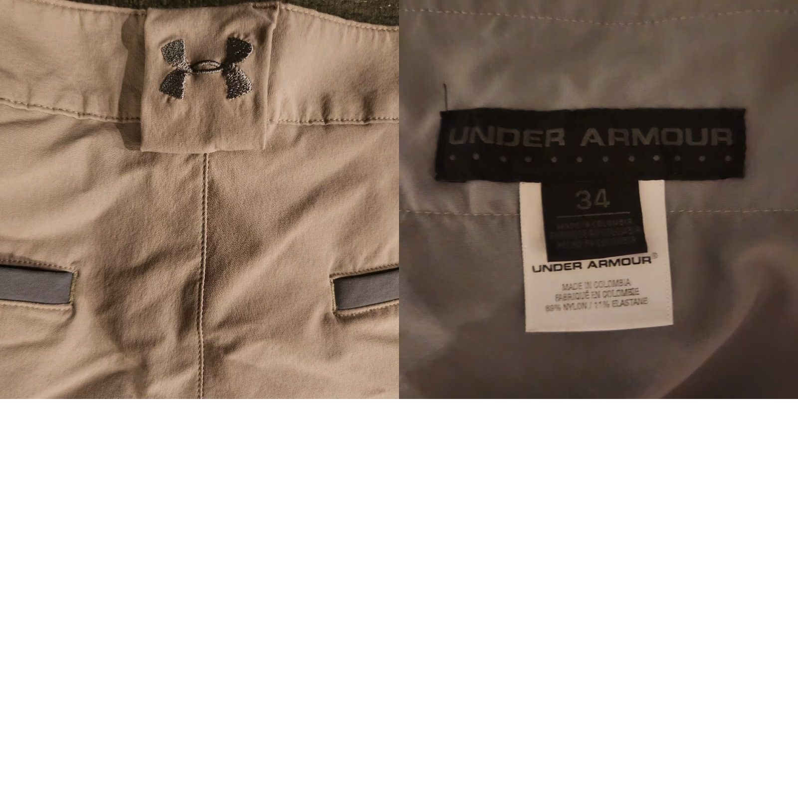 Under Armour Under Armour Pants Men 34x32 Brown Tan Stretch Performance Golf Flex Casual Pants Mens Regular 34 Flat Front Athletic Chino Straight Inseam 32 Size US 34 / EU 50 - 8 Thumbnail