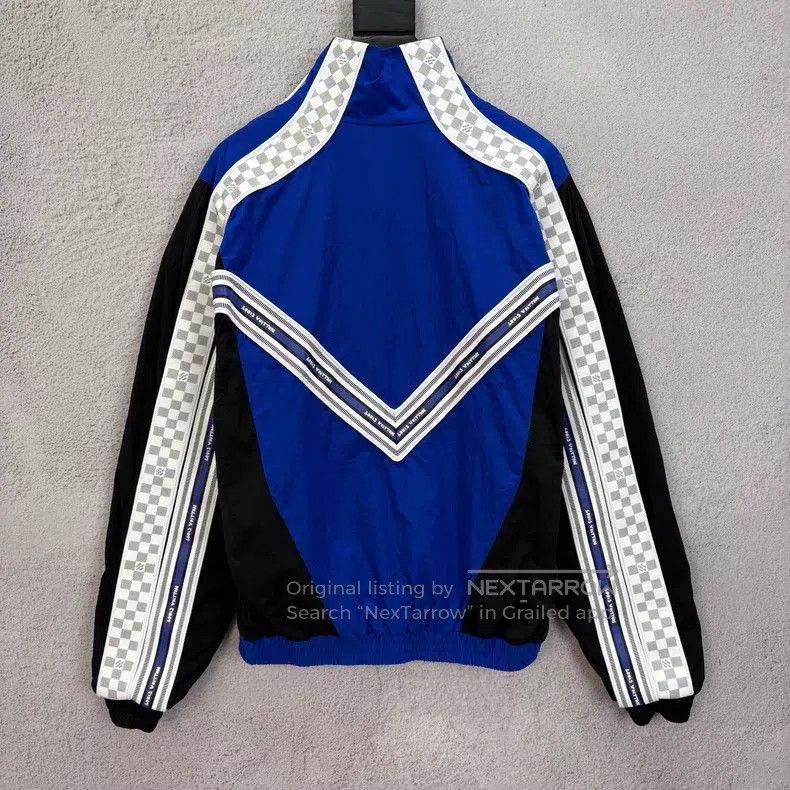 Louis Vuitton Louis Vuitton Checkerboard-paneled striped turtleneck zip- Size US S / EU 44-46 / 1 - 2 Thumbnail
