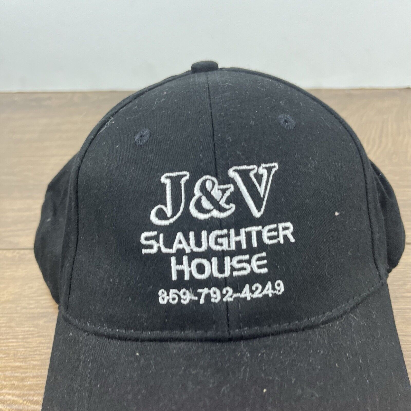 Other JV Slaughter House Hat J&V Black Cap Hat Adjustable Hat Blac Size ONE SIZE - 7 Thumbnail