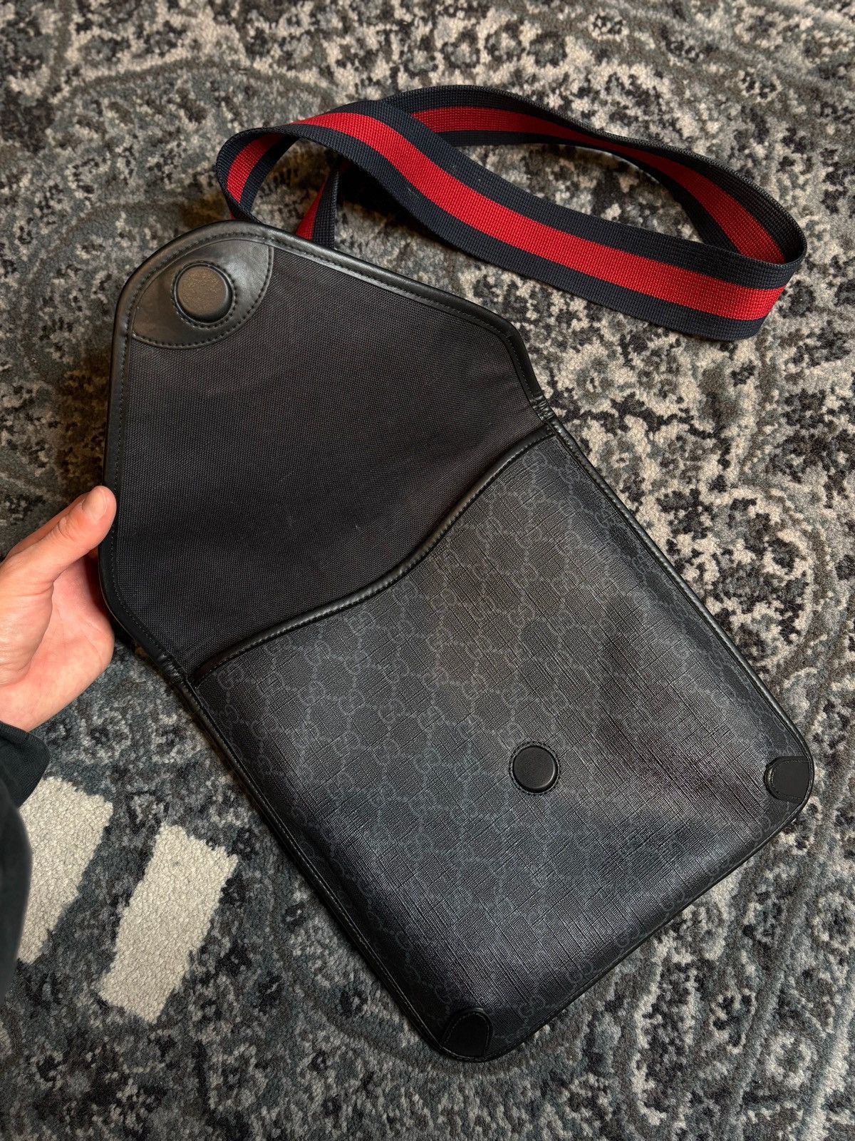Gucci Gucci Black Monogram Side Bag Size ONE SIZE - 4 Thumbnail