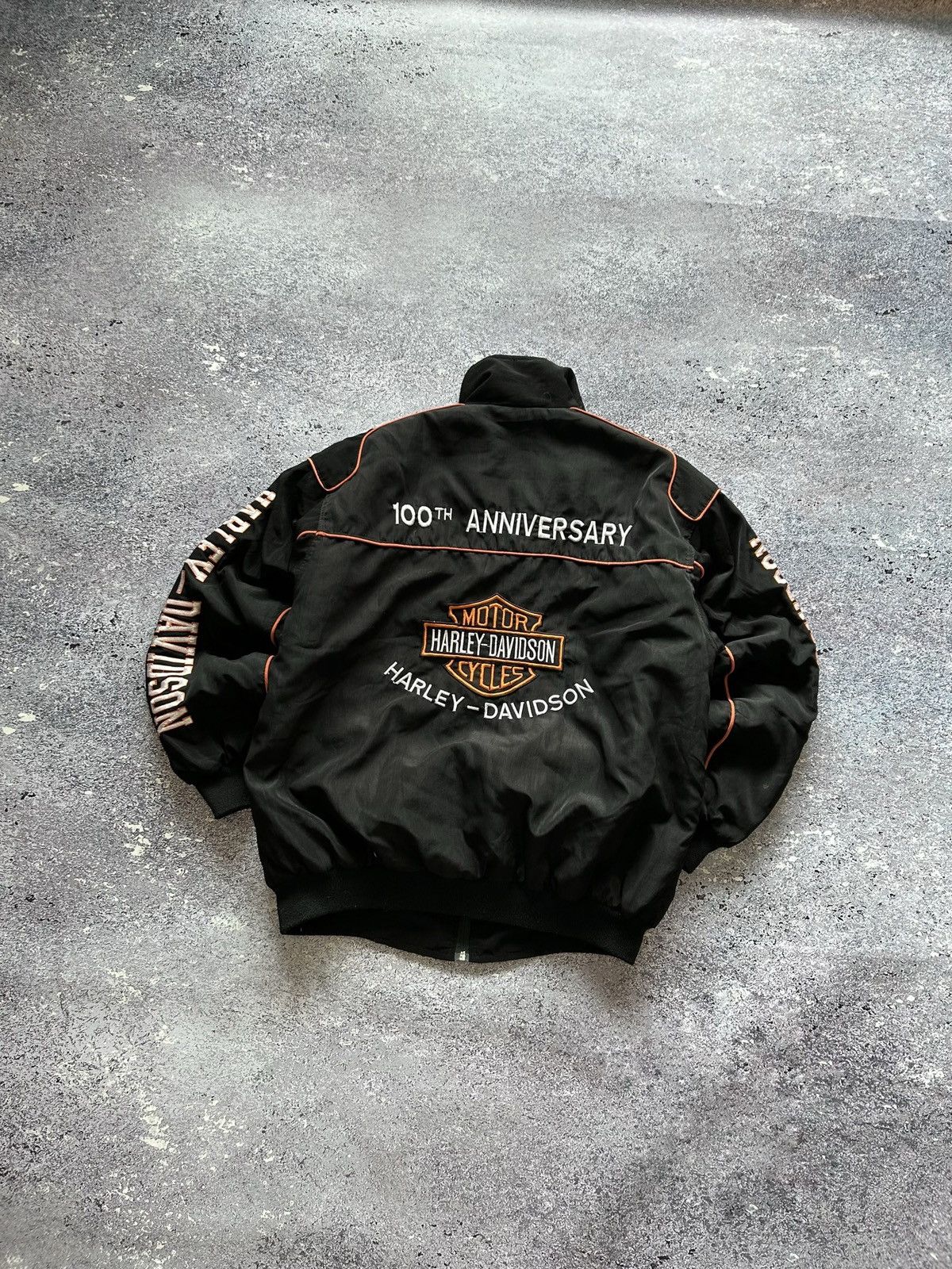 Harley Davidson × Vintage Vintage Harley Davidson Racing Jacket Bomber Moto Bike Size US M / EU 48-50 / 2 - 6 Thumbnail