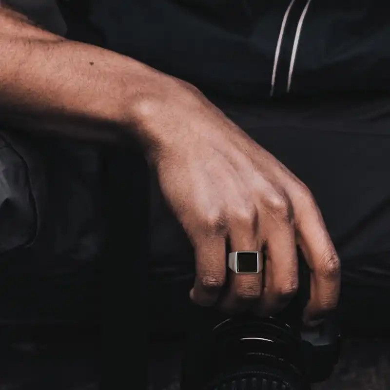 Other Rock Punk Signet Biker Ring Size ONE SIZE - 3 Thumbnail