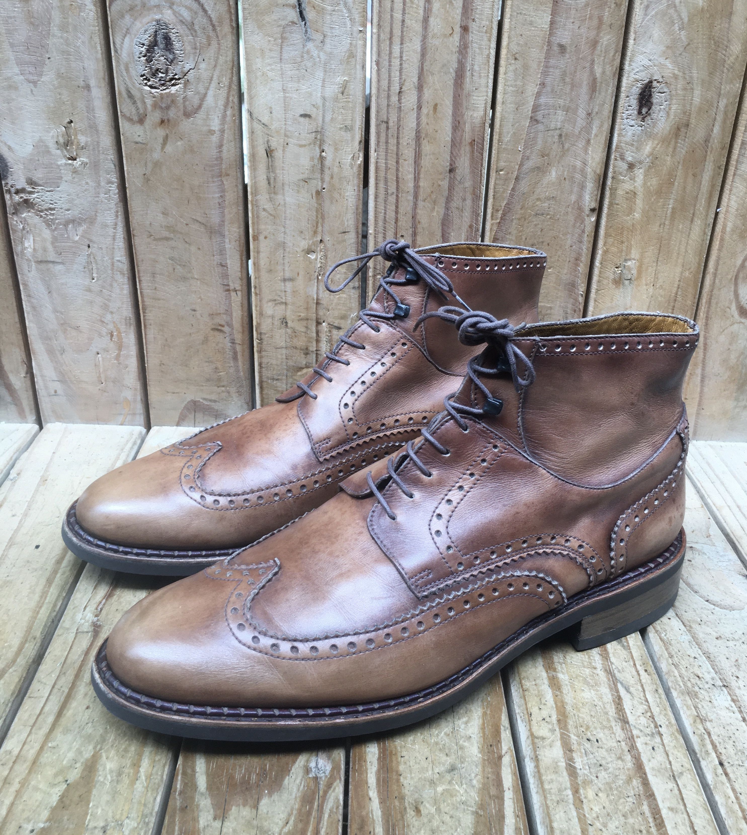 Paraboot Paraboot Perrault brogue Men's leather boots sz US 10 UK 9 H Size US 10 / EU 43 - 1 Thumbnail