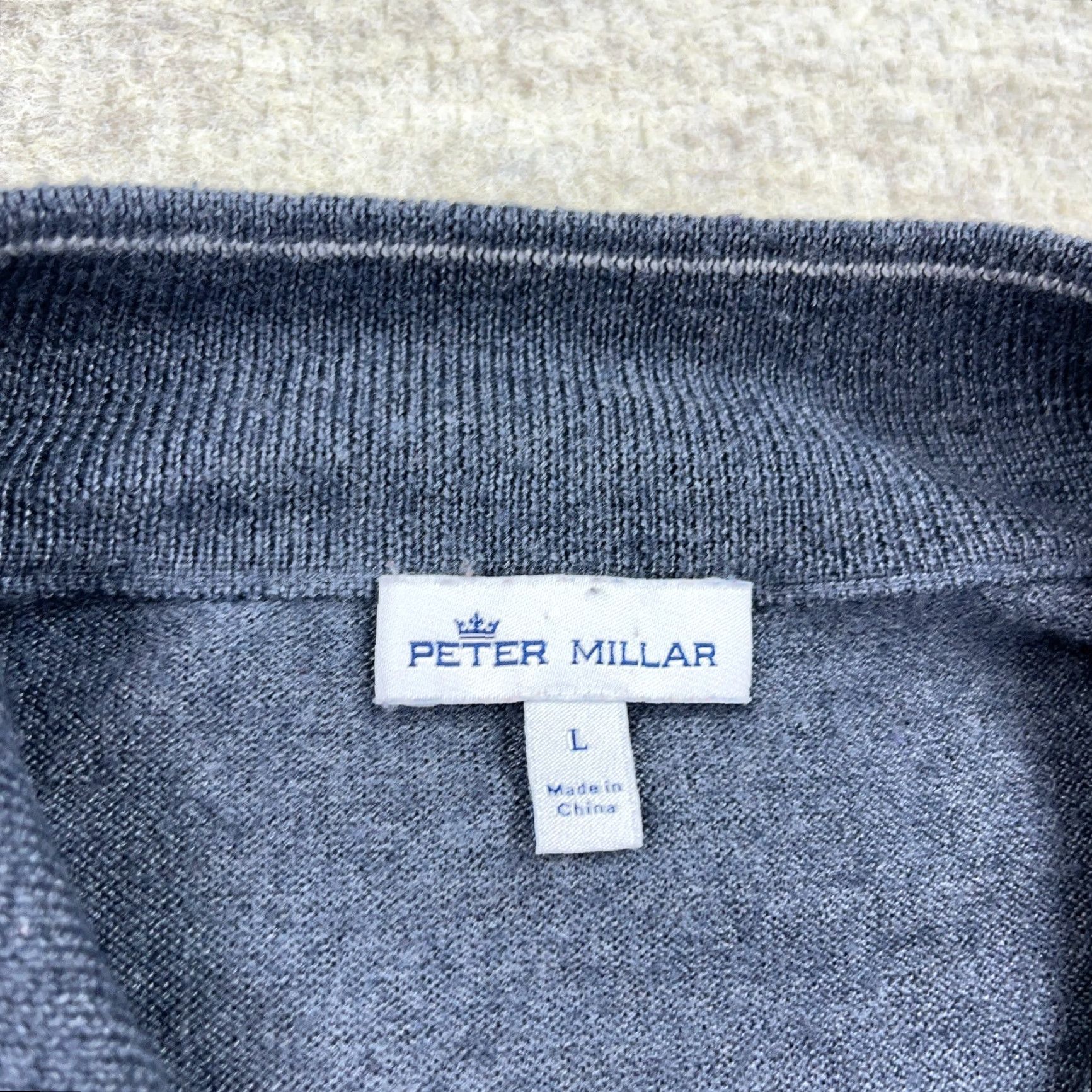 Peter Millar Peter Millar Sweater Vest Men Large Blue Knit Quarter Zip Mock Neck Size US L / EU 52-54 / 3 - 5 Thumbnail