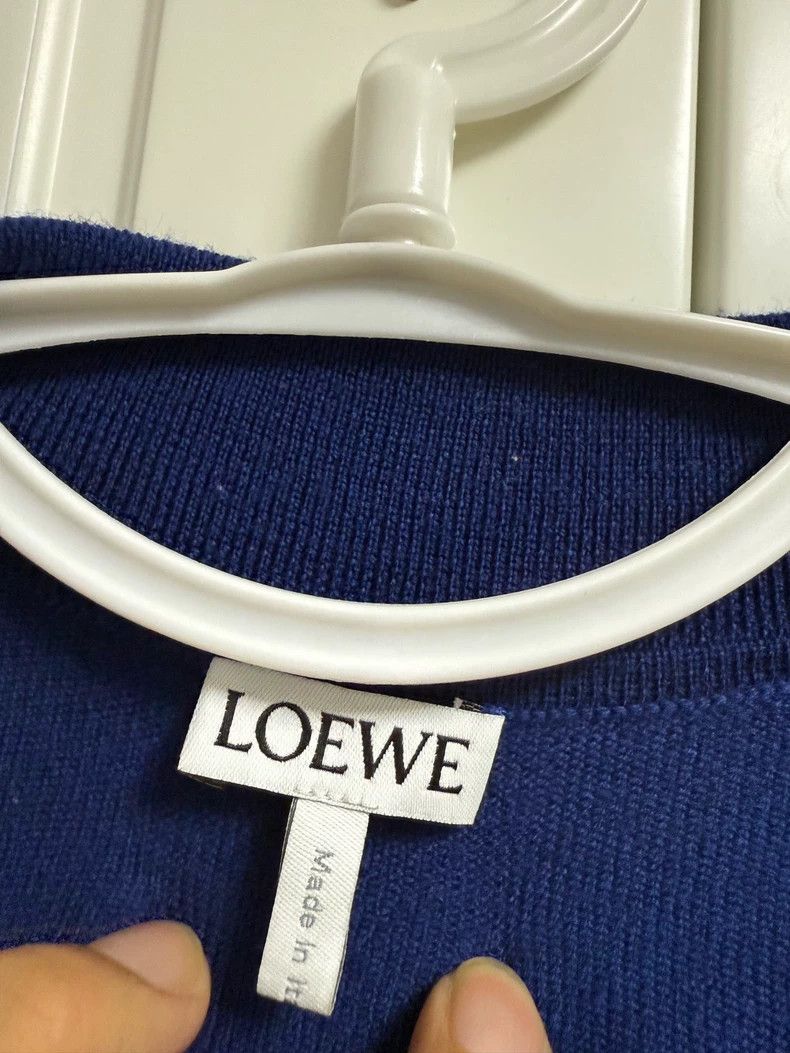 Loewe LOEWE Embroidered logo patchwork sweater Size L / US 10 / IT 46 - 2 Thumbnail